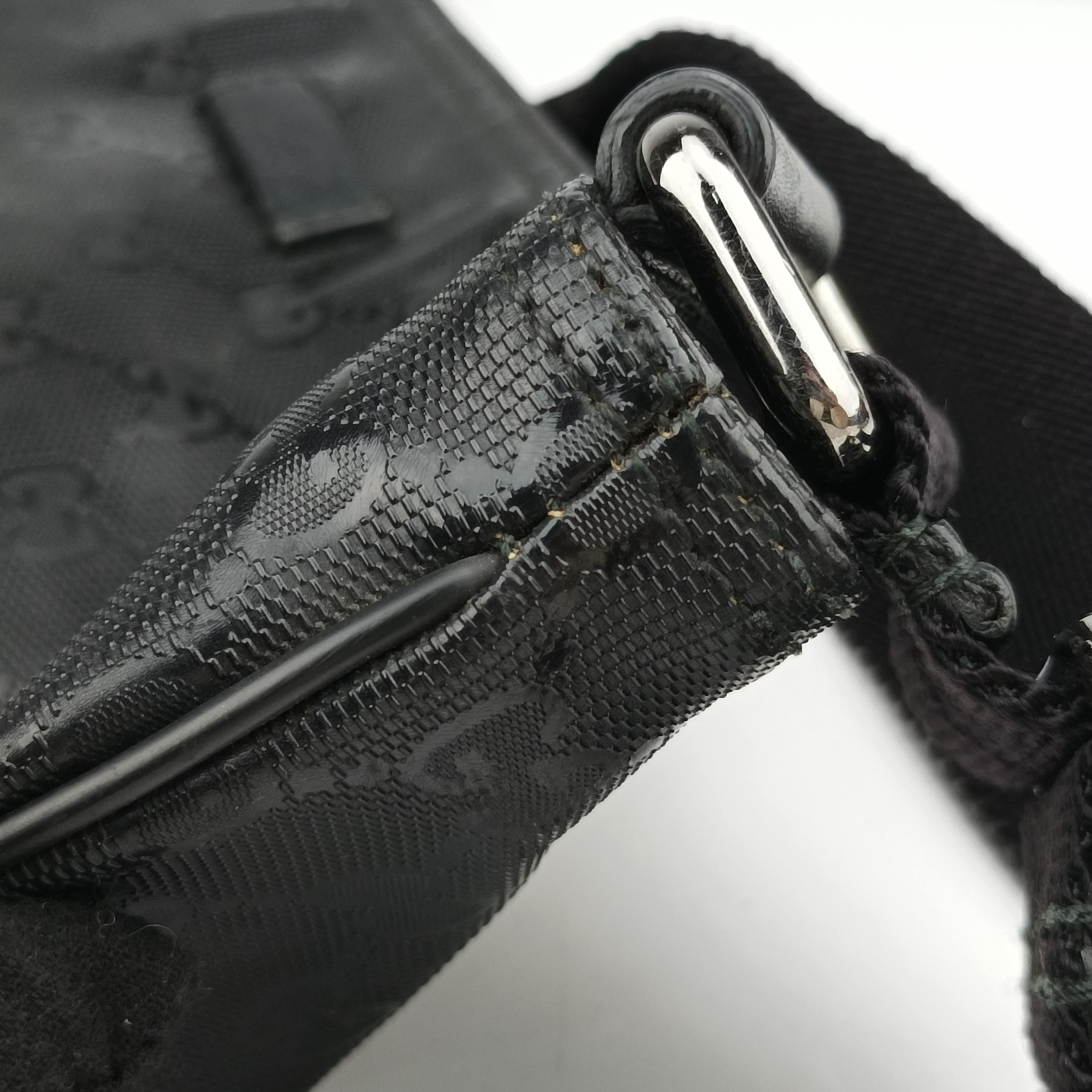 Pre-owned Gucci GG Imprime messenger Black PVC coated canvas 201446 shoulderbag | stylenewstar