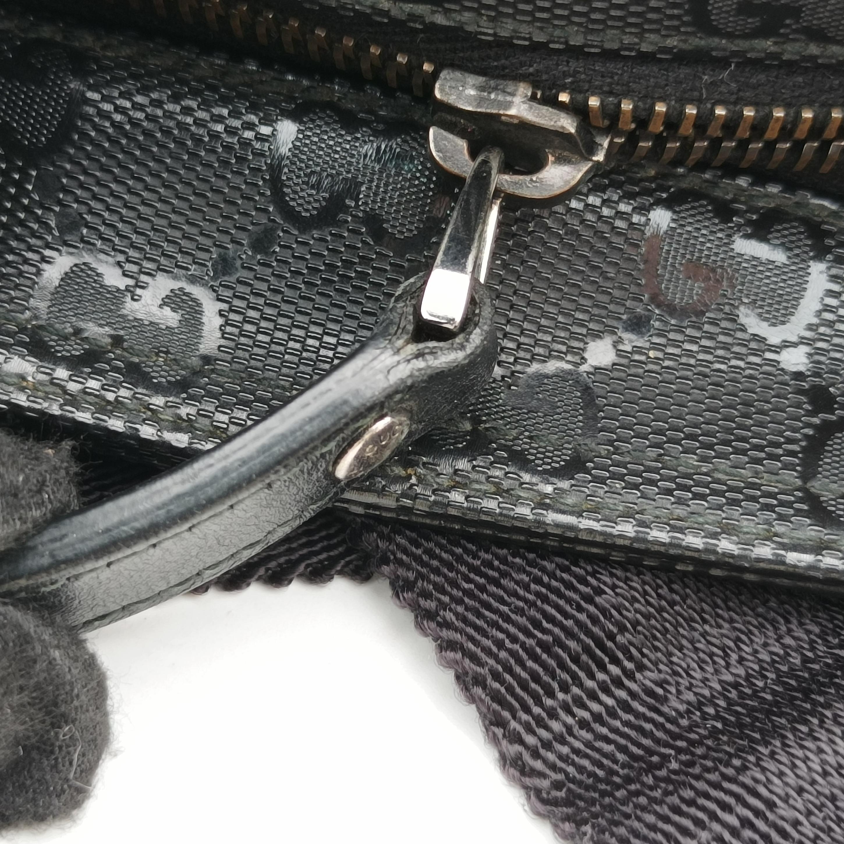 Pre-owned Gucci GG Imprime messenger Black PVC coated canvas 201446 shoulderbag | stylenewstar