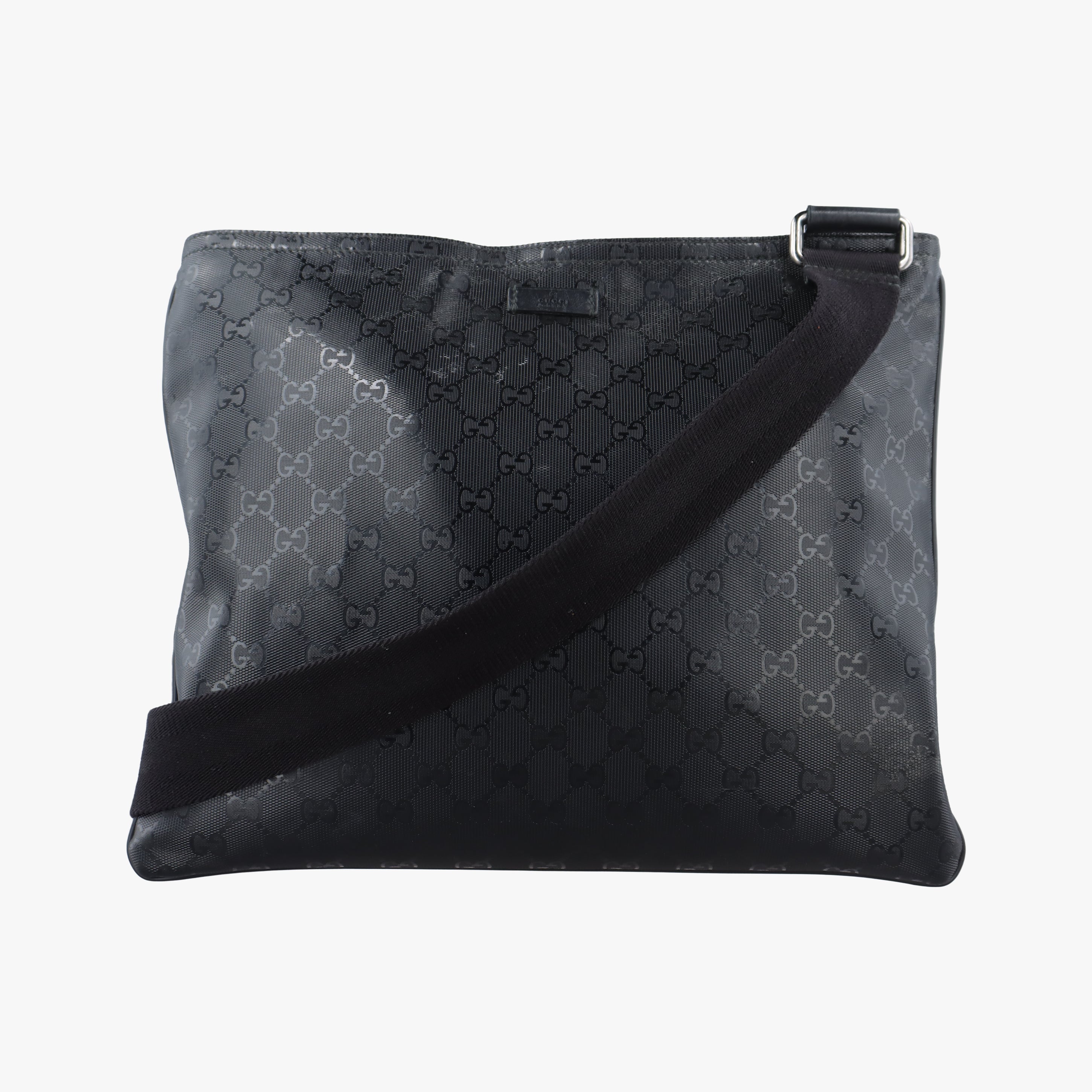 Secondhand Gucci GG Imprime messenger Black PVC coated canvas 201446 shoulderbag | stylenewstar