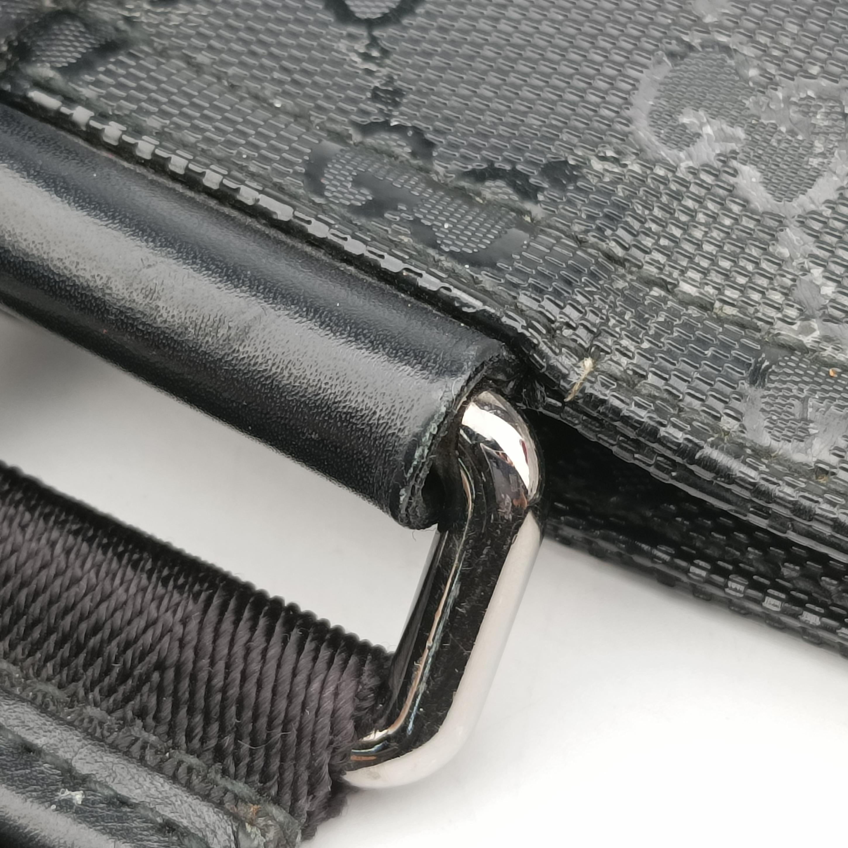 Secondhand Gucci GG Imprime messenger Black PVC coated canvas 201446 shoulderbag | stylenewstar