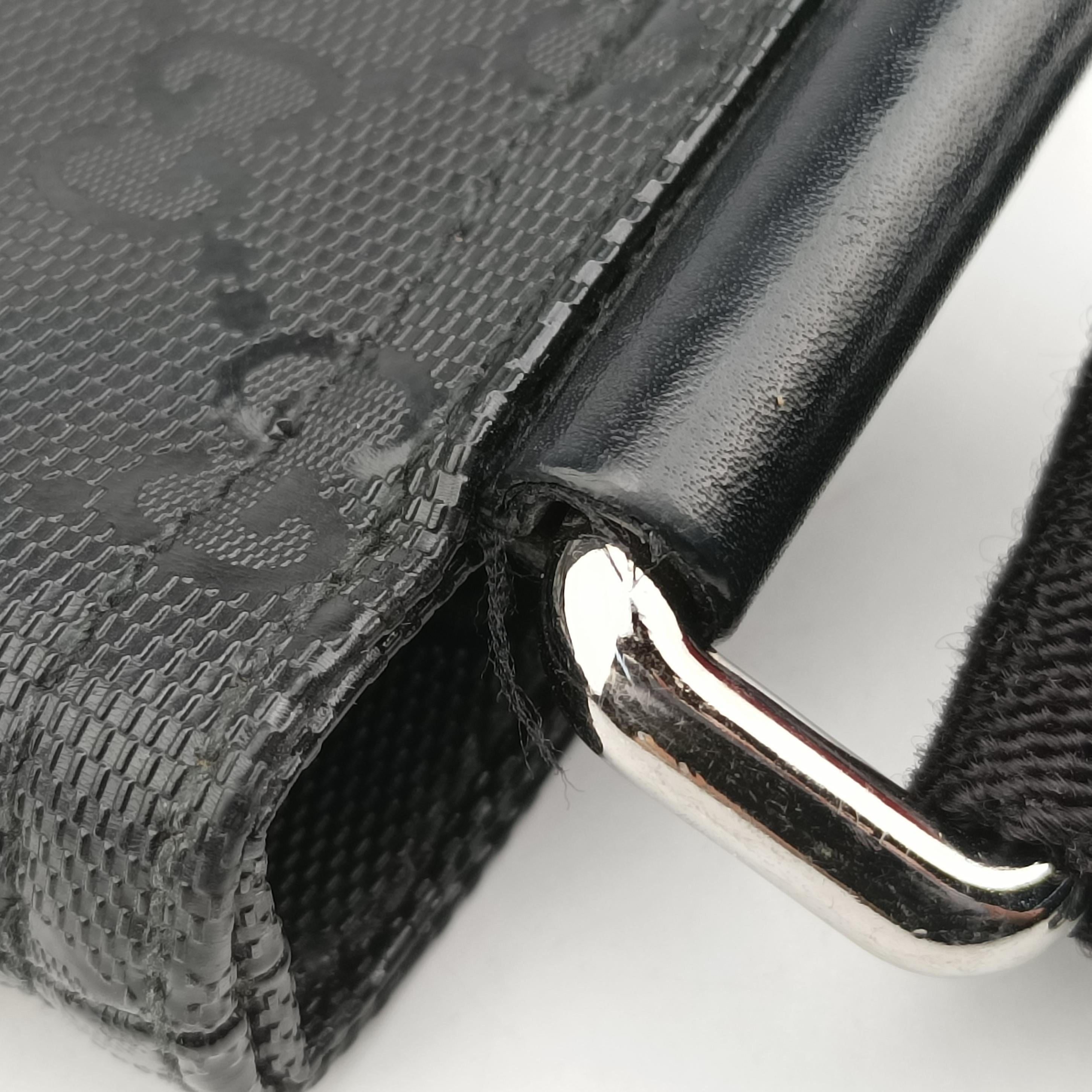 Secondhand Gucci GG Imprime messenger Black PVC coated canvas 201446 shoulderbag | stylenewstar
