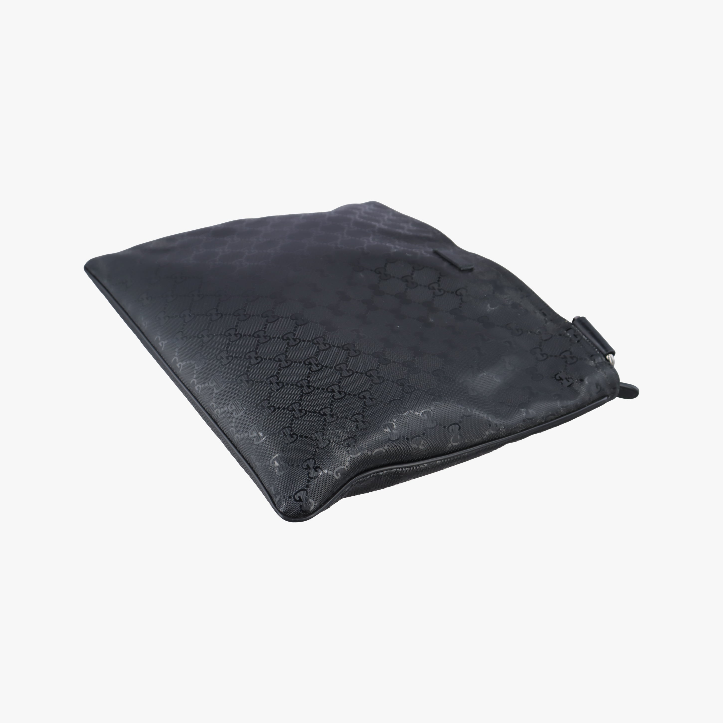 Secondhand Gucci GG Imprime messenger Black PVC coated canvas 201446 shoulderbag | stylenewstar