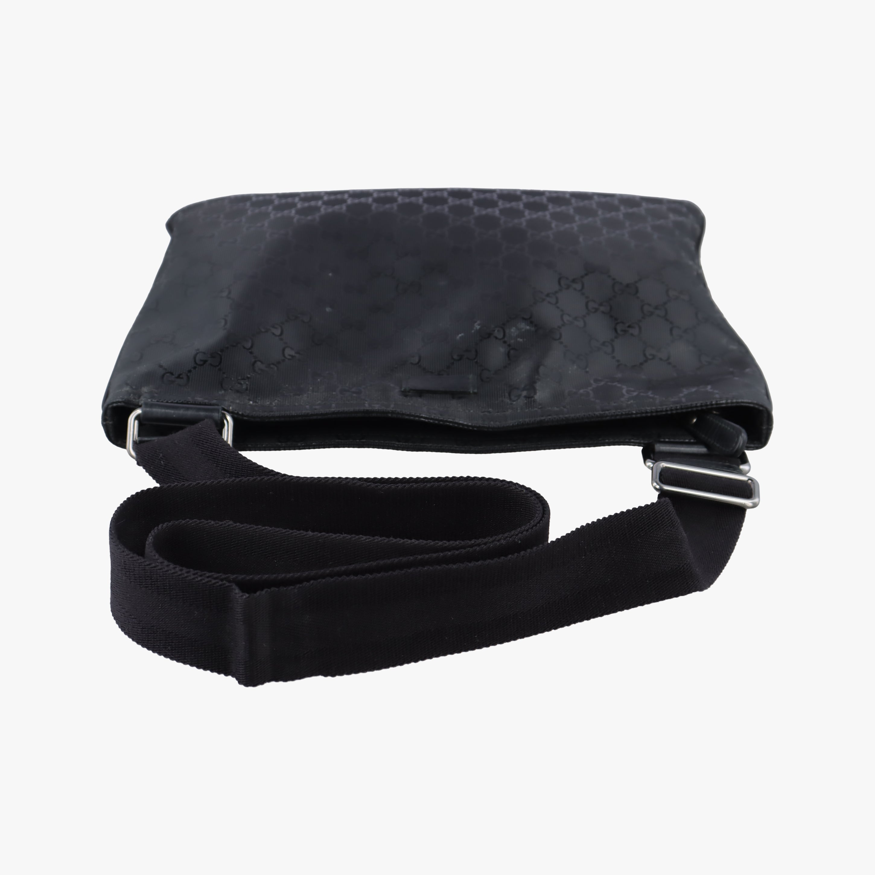 Secondhand Gucci GG Imprime messenger Black PVC coated canvas 201446 shoulderbag | stylenewstar