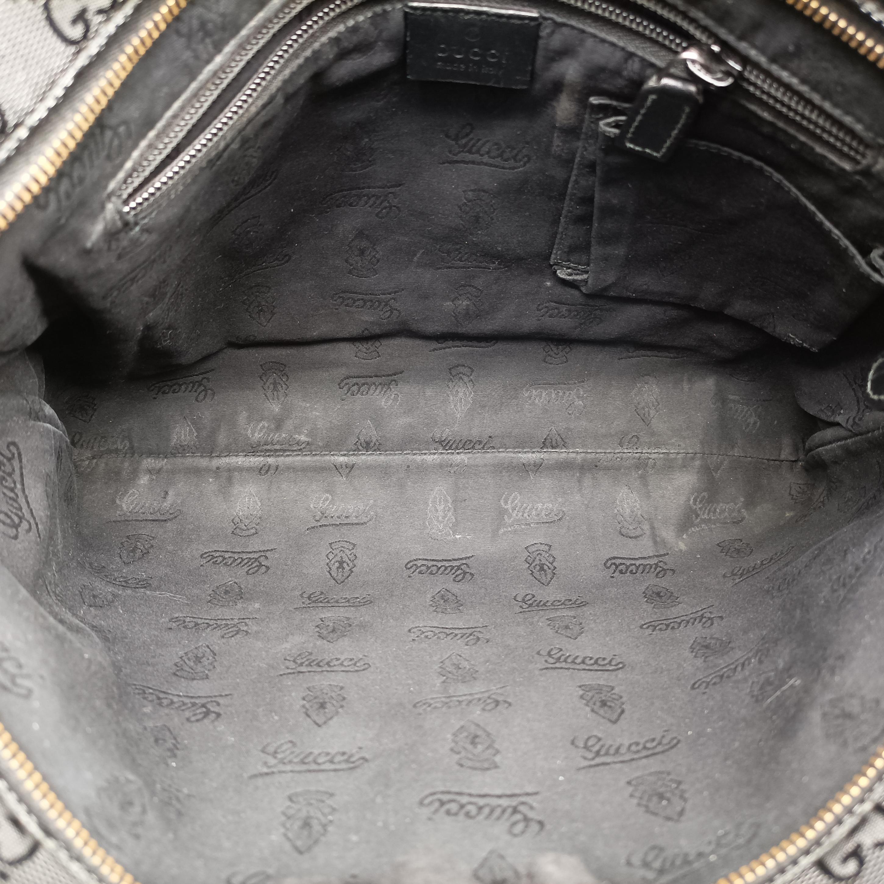 Secondhand Gucci GG Imprime messenger Black PVC coated canvas 201446 shoulderbag | stylenewstar