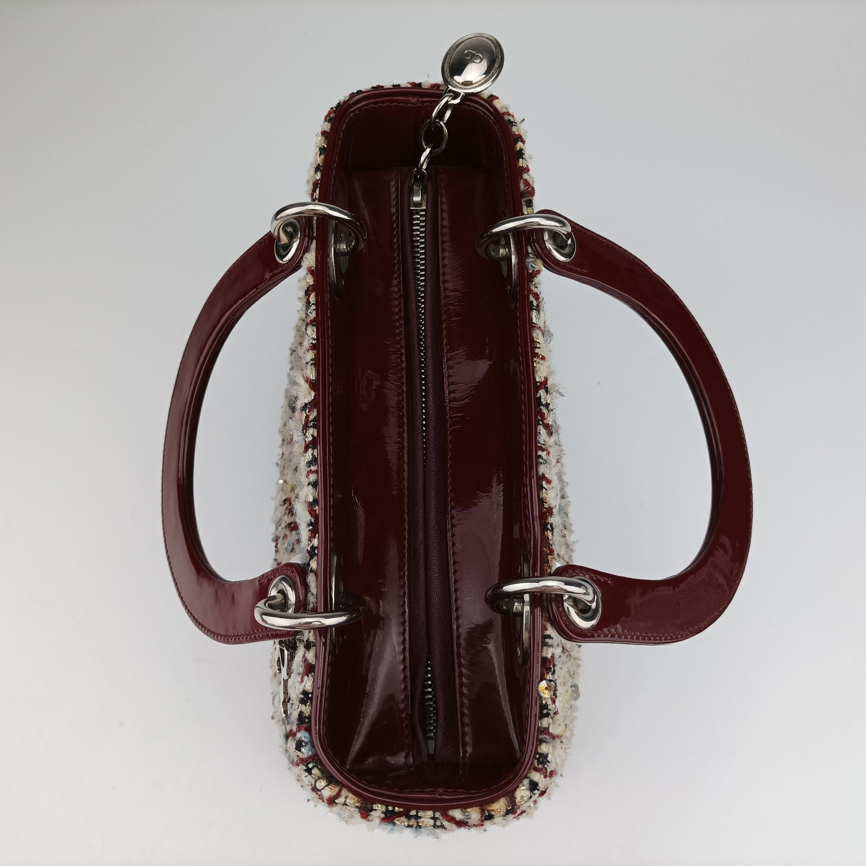 Secondhand Christian Dior Lady Dior Multicolour woolen  shoulderbag | stylenewstar