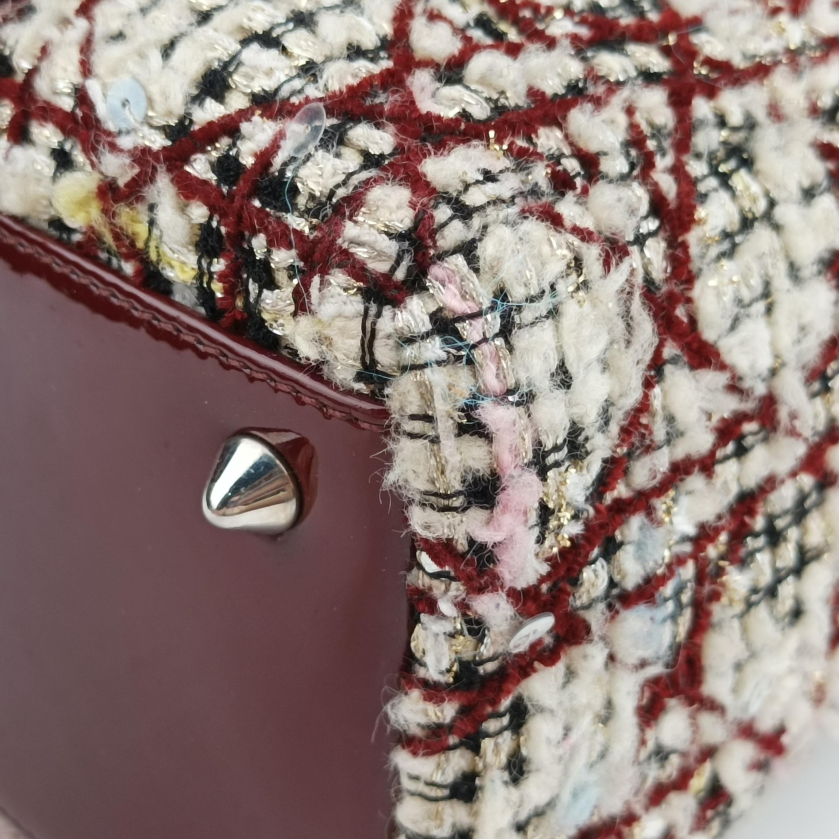 Secondhand Christian Dior Lady Dior Multicolour woolen  shoulderbag | stylenewstar