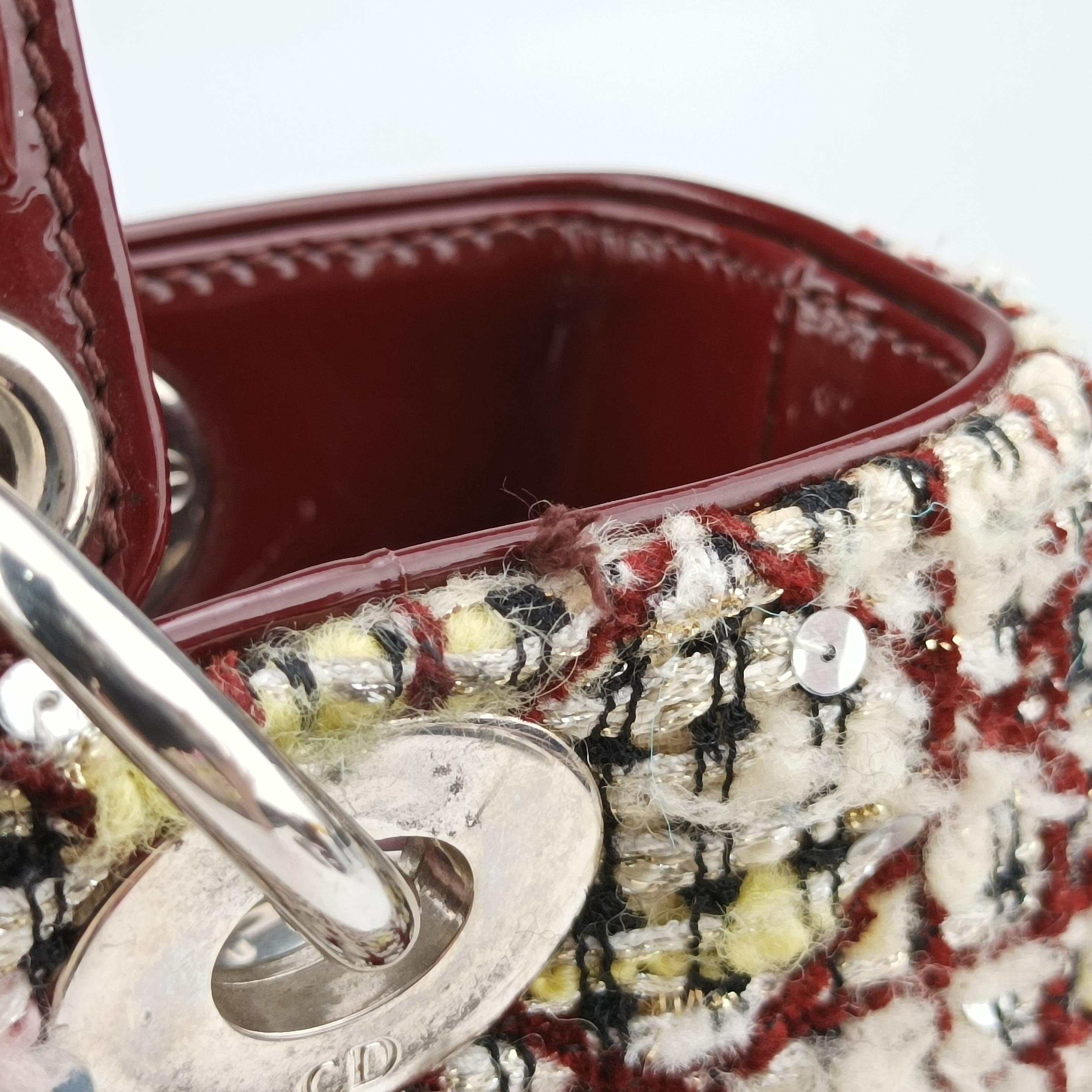 Secondhand Christian Dior Lady Dior Multicolour woolen  shoulderbag | stylenewstar