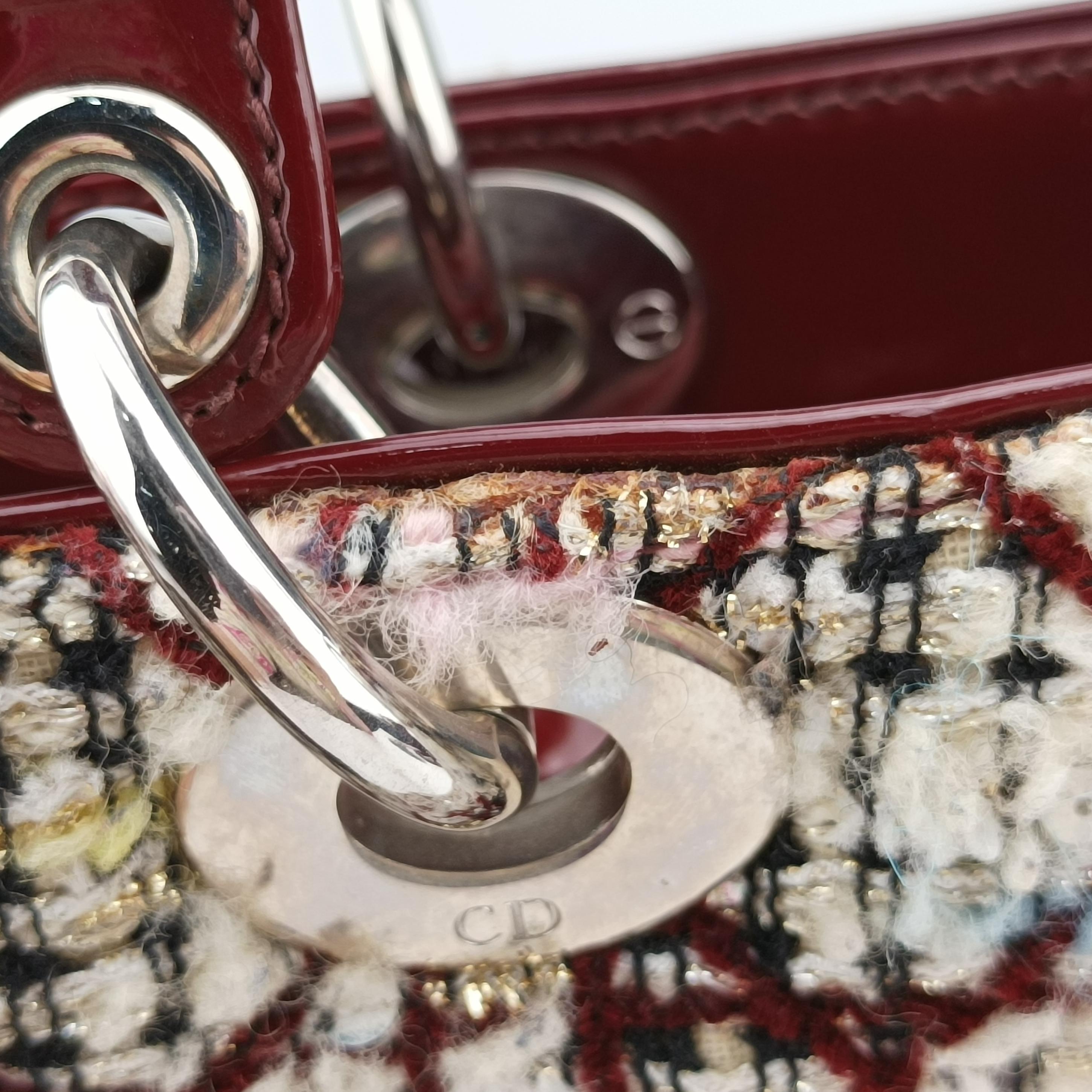 Secondhand Christian Dior Lady Dior Multicolour woolen  shoulderbag | stylenewstar