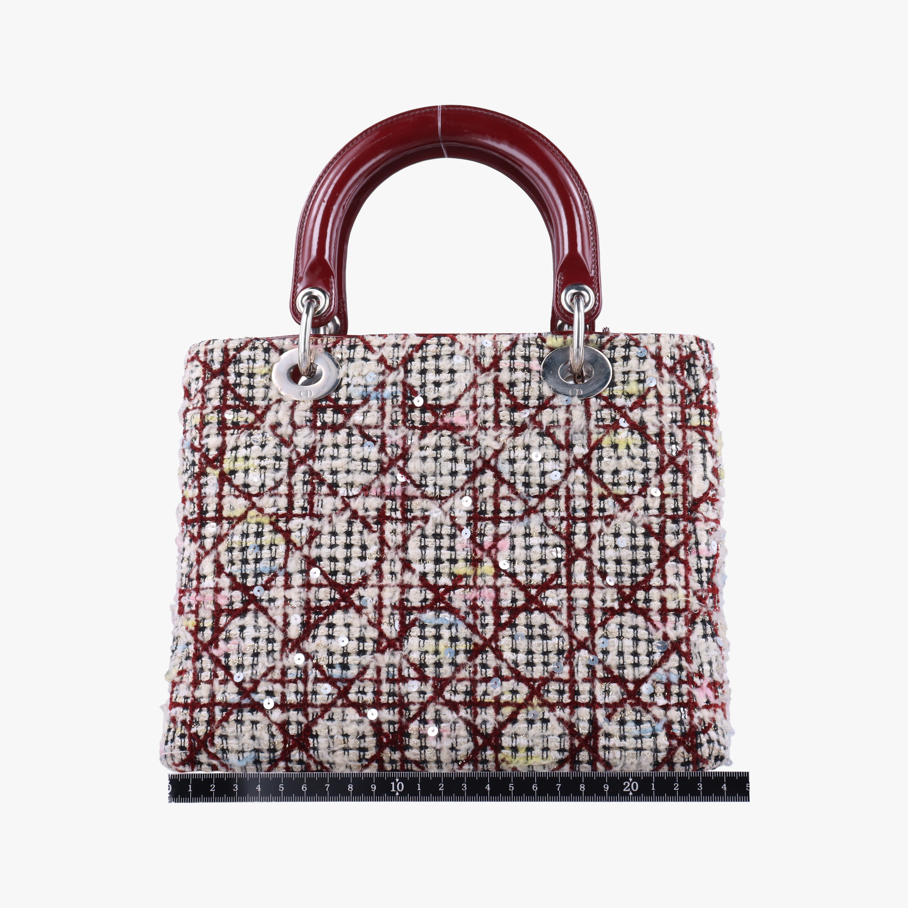 Secondhand Christian Dior Lady Dior Multicolour woolen  shoulderbag | stylenewstar
