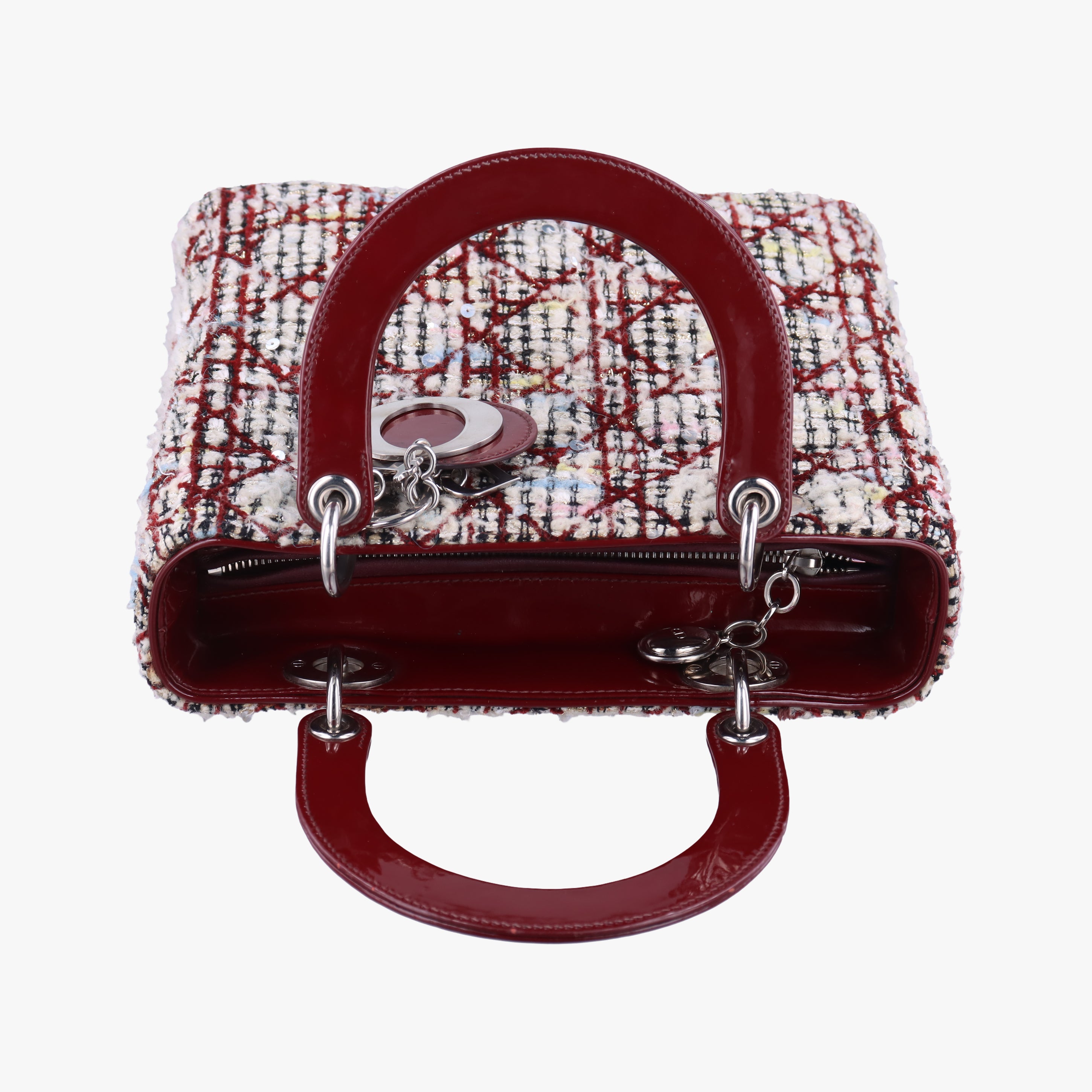 Secondhand Christian Dior Lady Dior Multicolour woolen  shoulderbag | stylenewstar