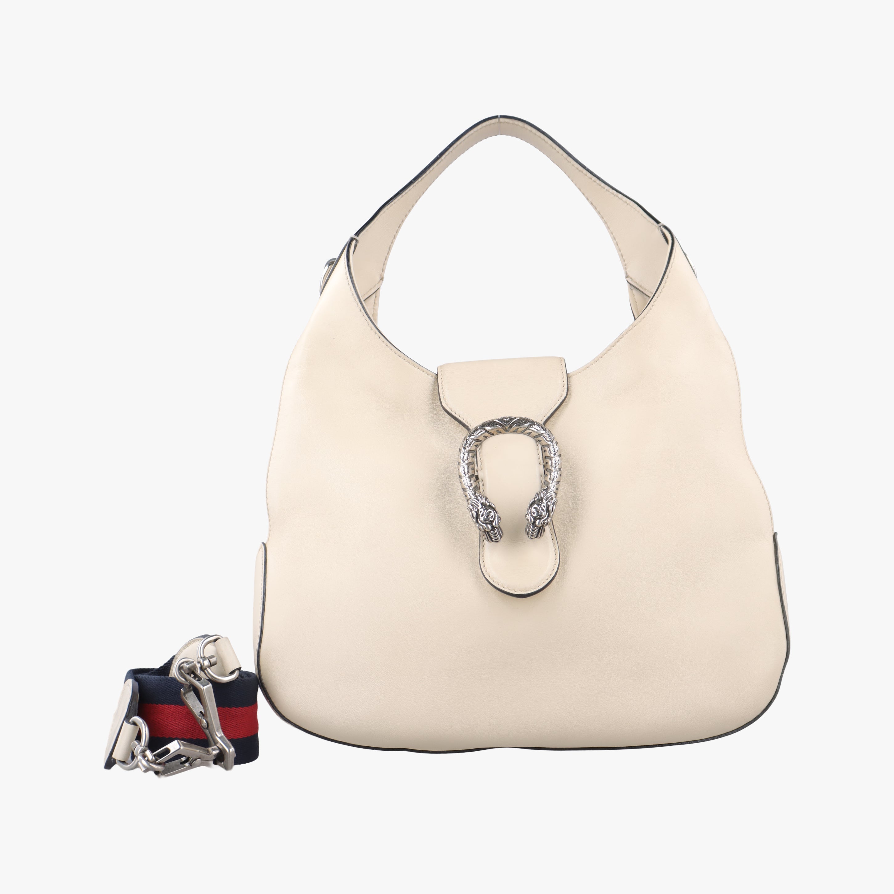 Pre-owned Gucci Aphrodite Medium White Leather 444072 shoulderbag | stylenewstar
