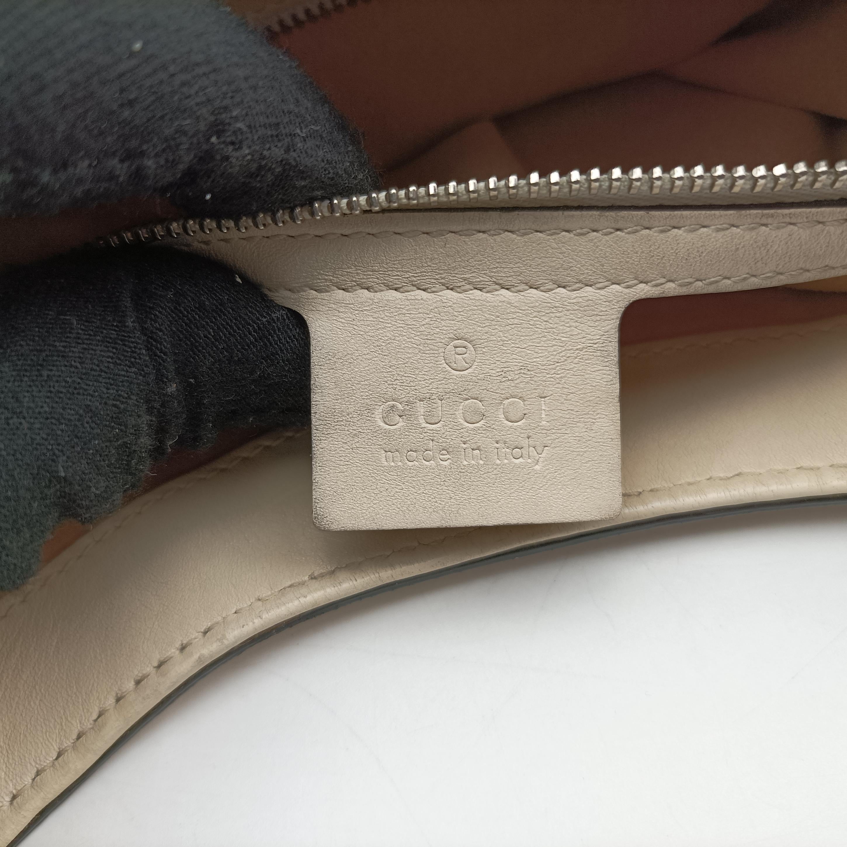 Pre-owned Gucci Aphrodite Medium White Leather 444072 shoulderbag | stylenewstar