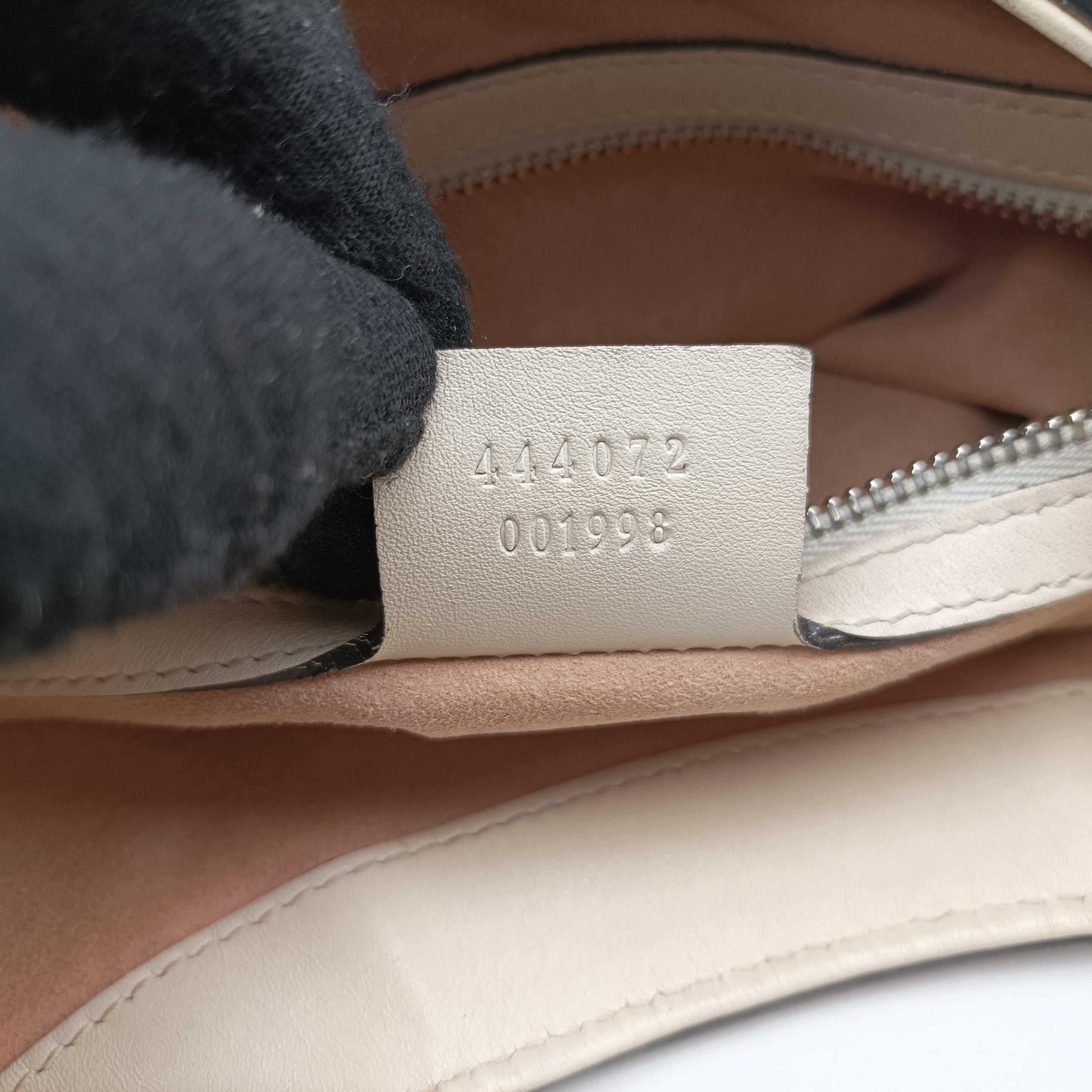 Pre-owned Gucci Aphrodite Medium White Leather 444072 shoulderbag | stylenewstar
