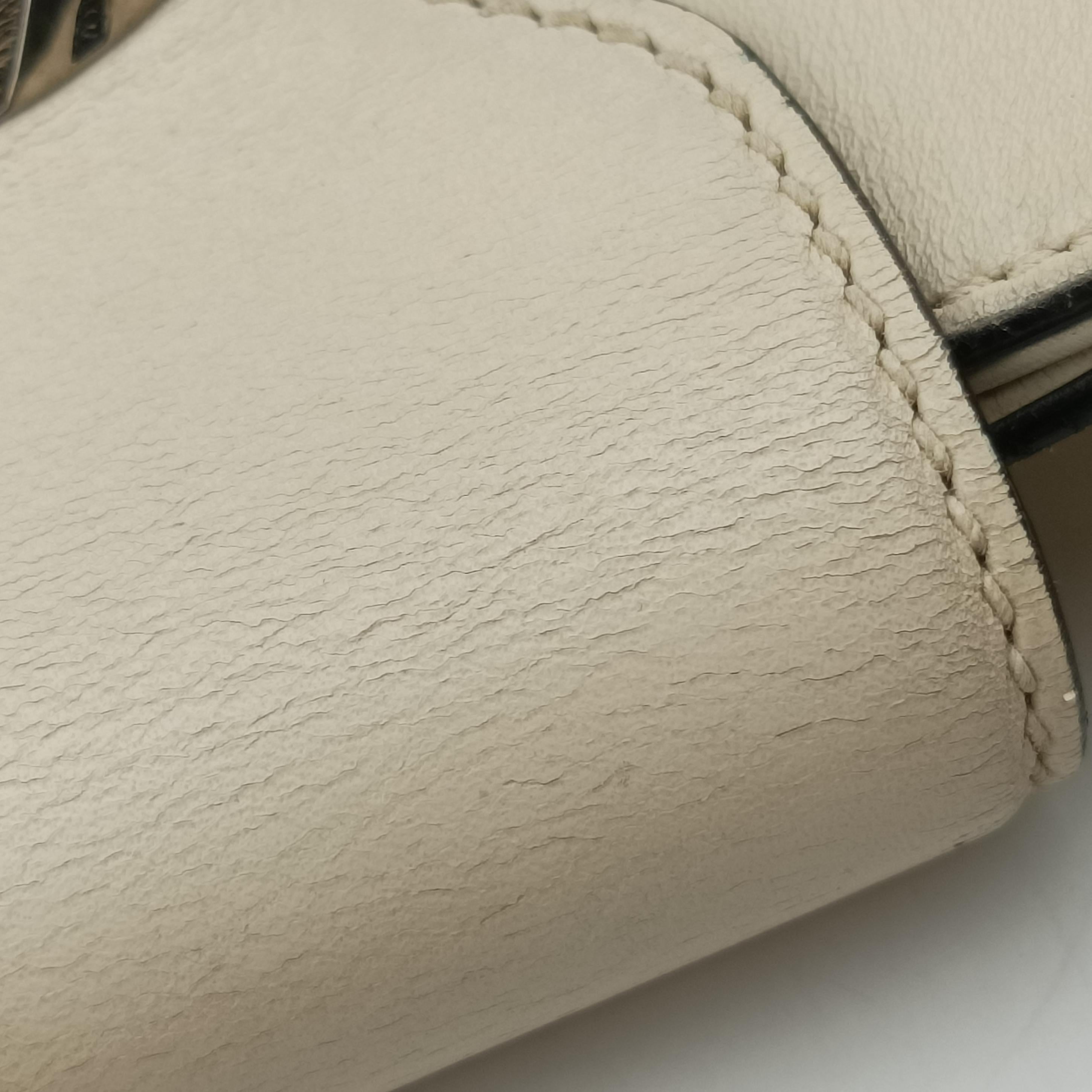 Pre-owned Gucci Aphrodite Medium White Leather 444072 shoulderbag | stylenewstar
