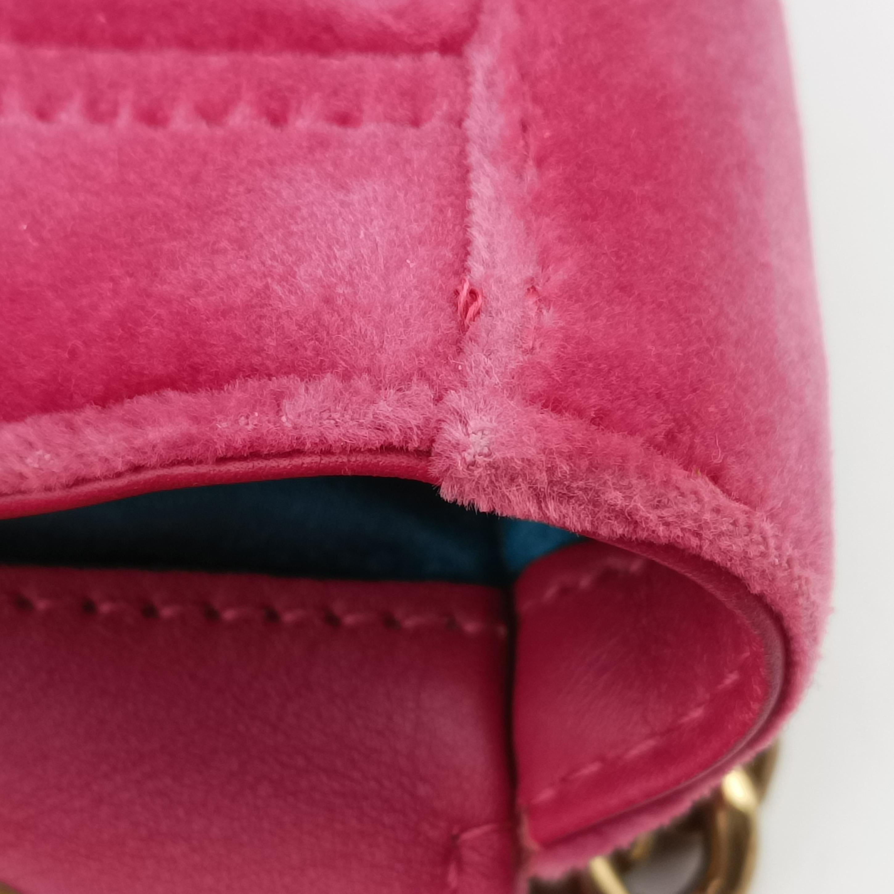 Secondhand Gucci GG Marmont Rose velour 446744 shoulderbag | stylenewstar
