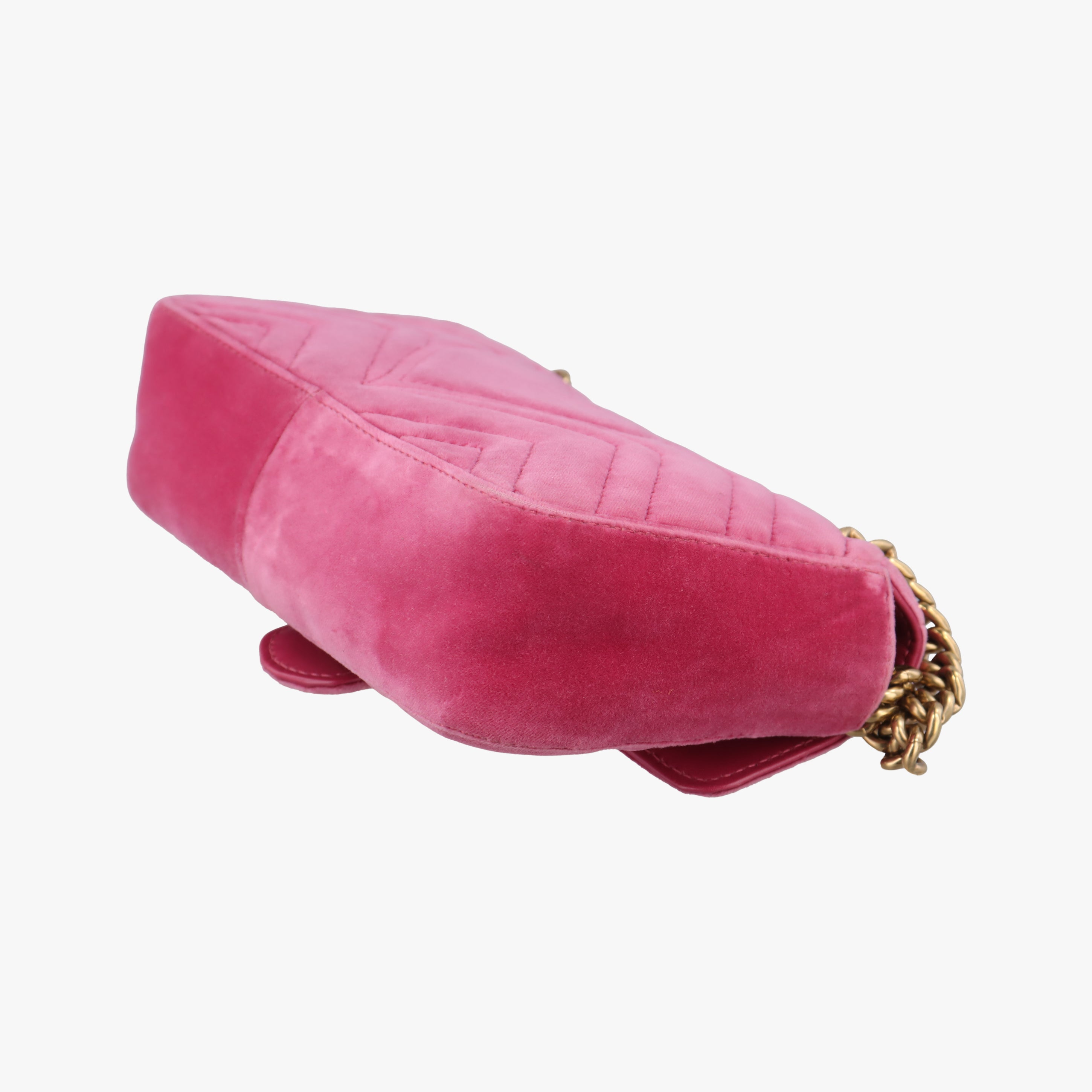 Secondhand Gucci GG Marmont Rose velour 446744 shoulderbag | stylenewstar