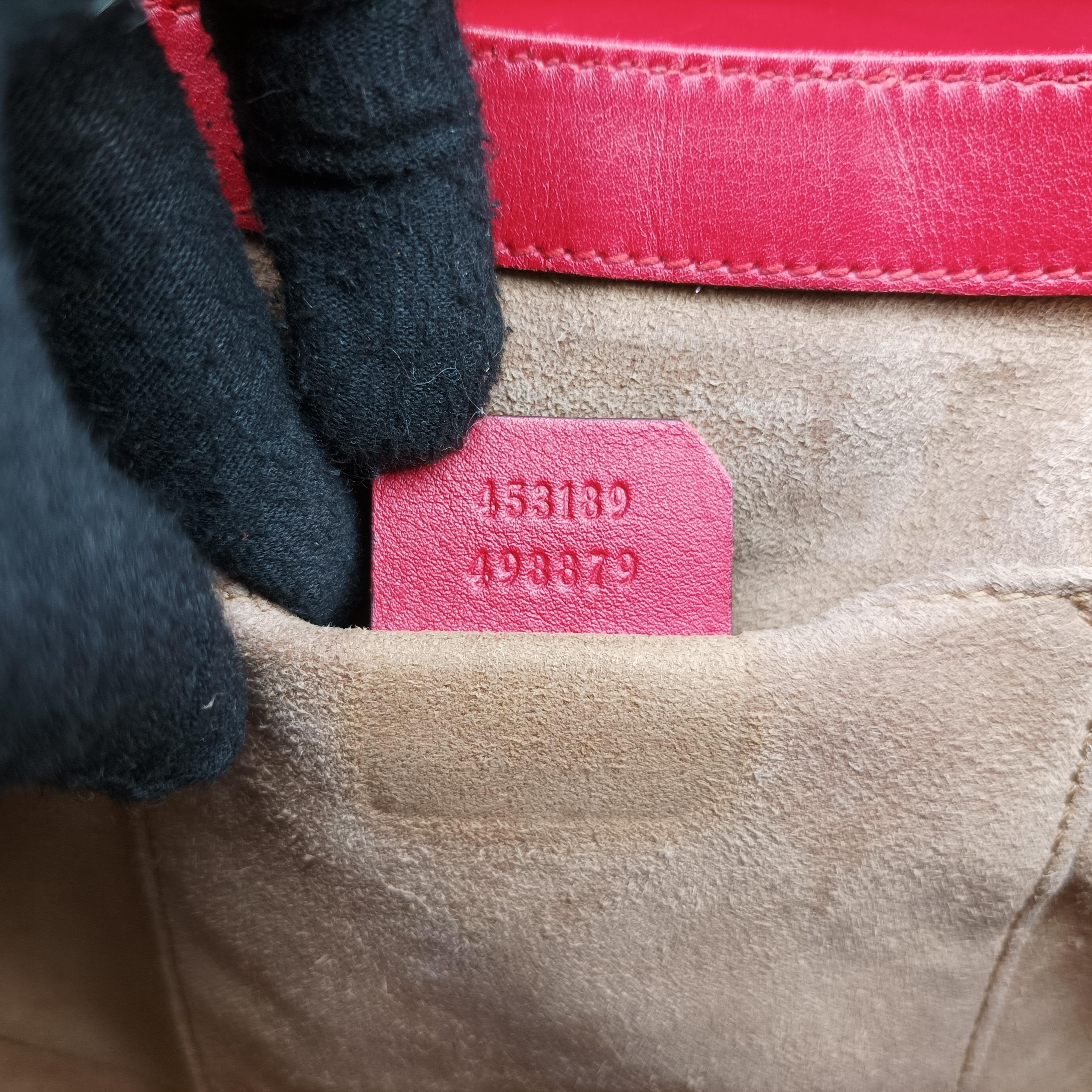 Vintage Gucci GG Supreme Padlock Beige×Red×Multicolour PVC coated canvas×Leather 453189 shoulderbag | stylenewstar