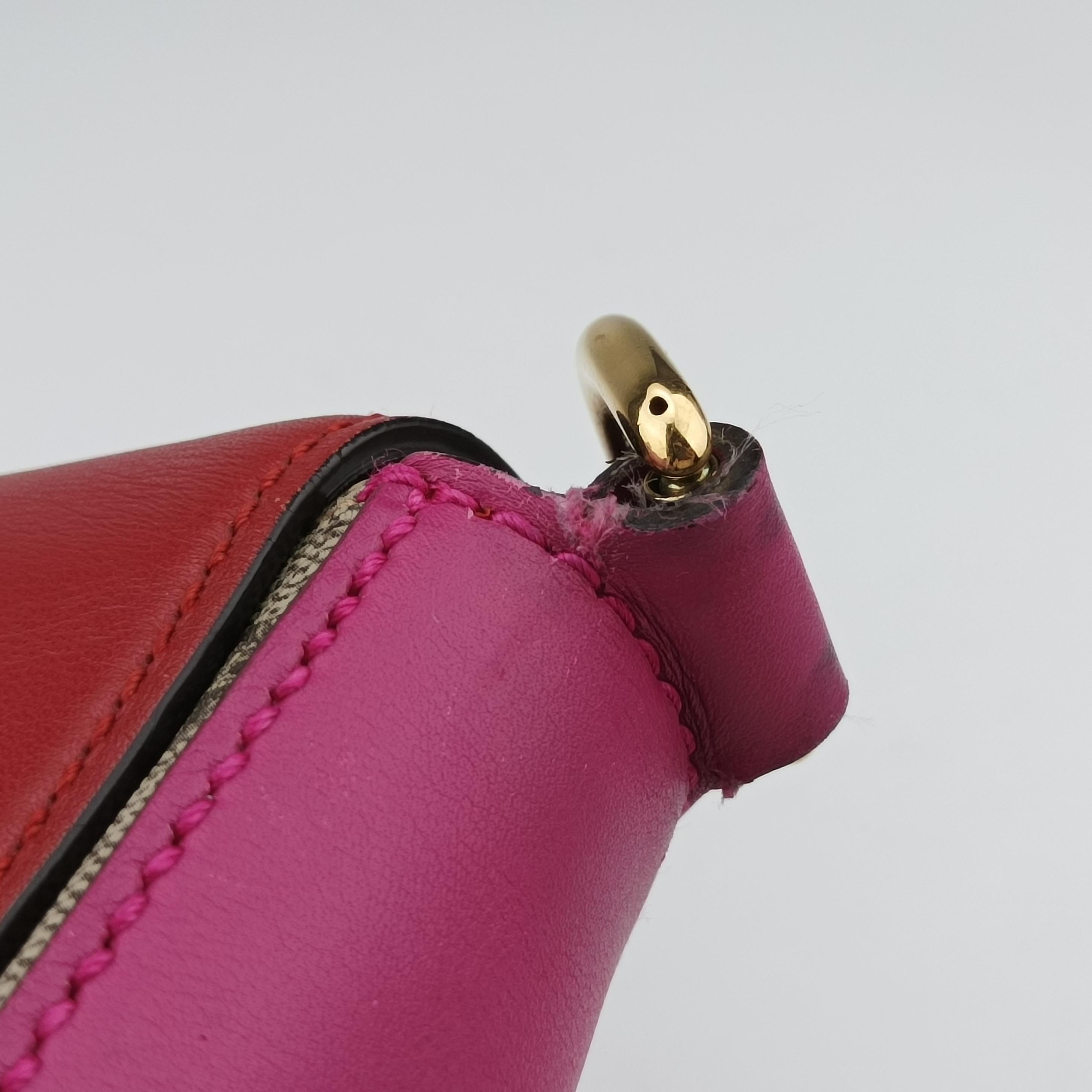 Vintage Gucci GG Supreme Padlock Beige×Red×Multicolour PVC coated canvas×Leather 453189 shoulderbag | stylenewstar