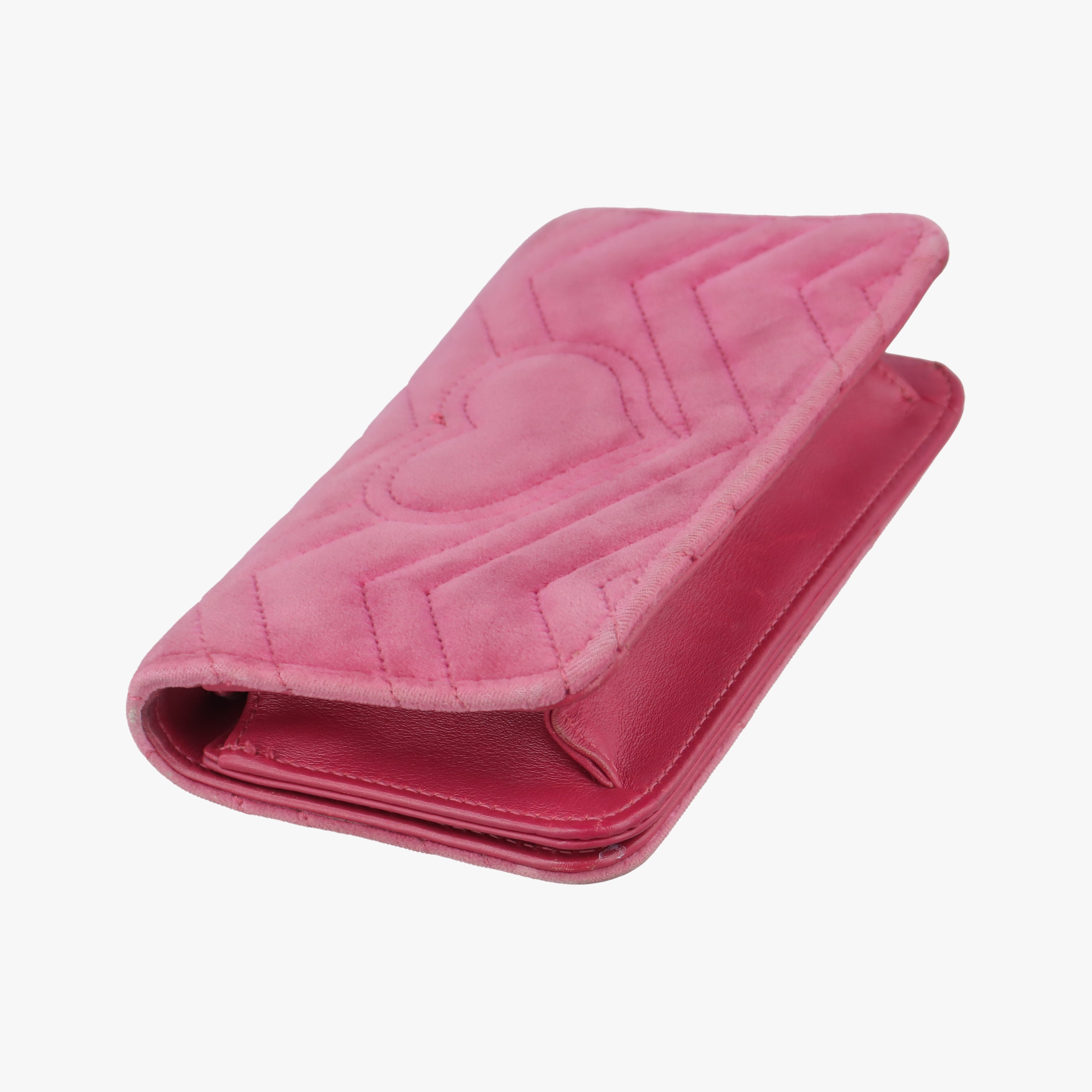 Pre-owned Gucci GG Marmont Rose velour 488426 shoulderbag | stylenewstar