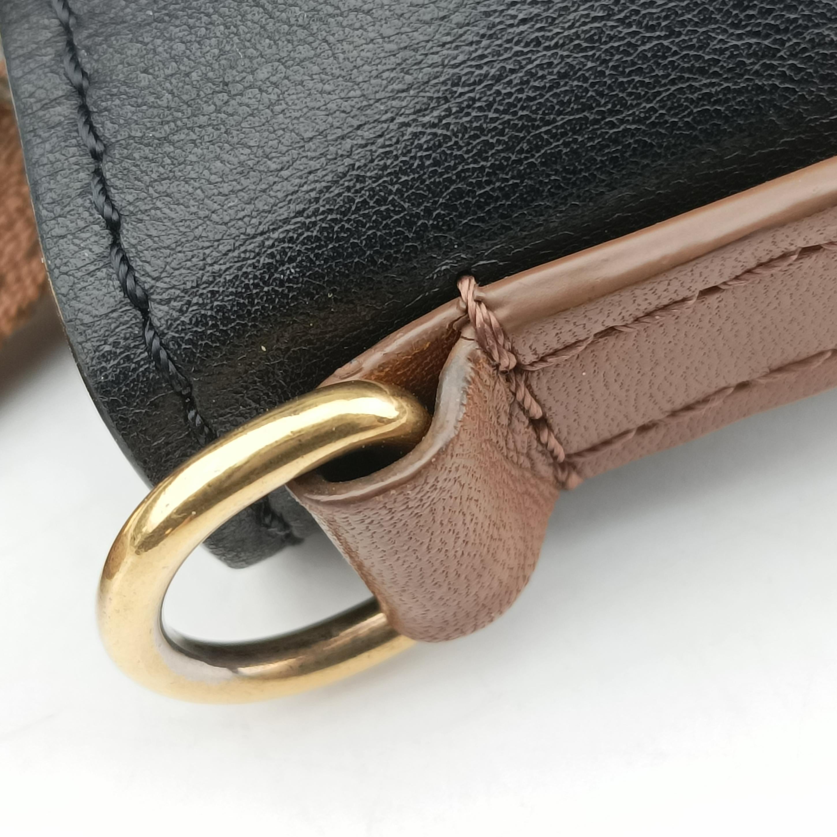 Secondhand Celine luggage nano shopper Brown×white×black Leather  shoulderbag | stylenewstar