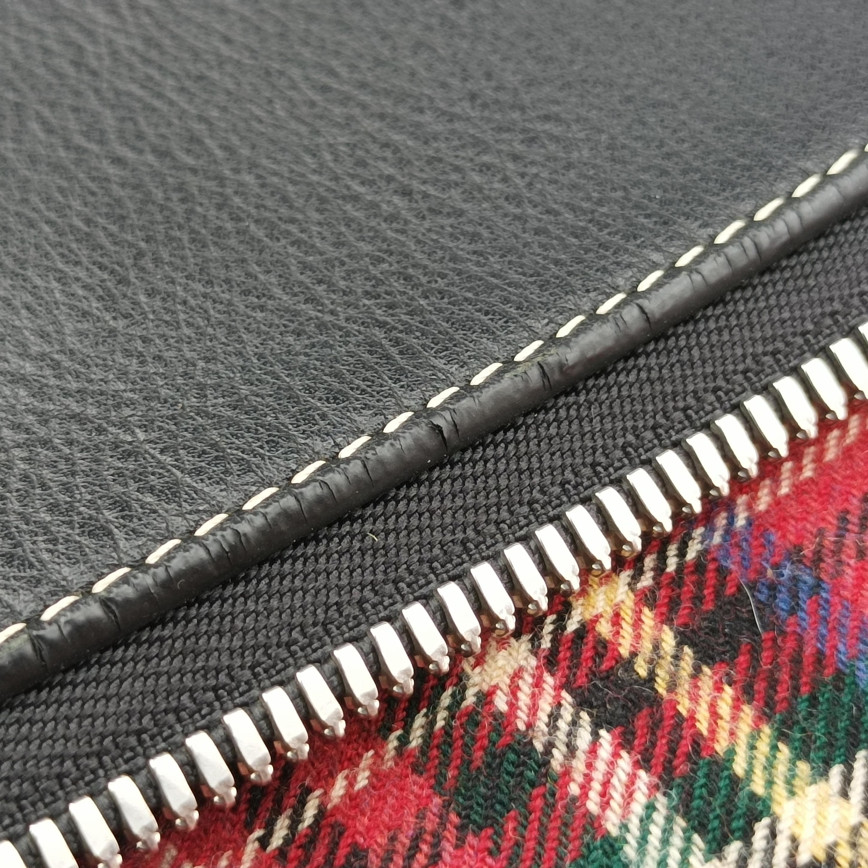 Pre-owned Loewe Goya Tartan Check Red x Blank Canvas x Leather  backpack/rucksack | stylenewstar