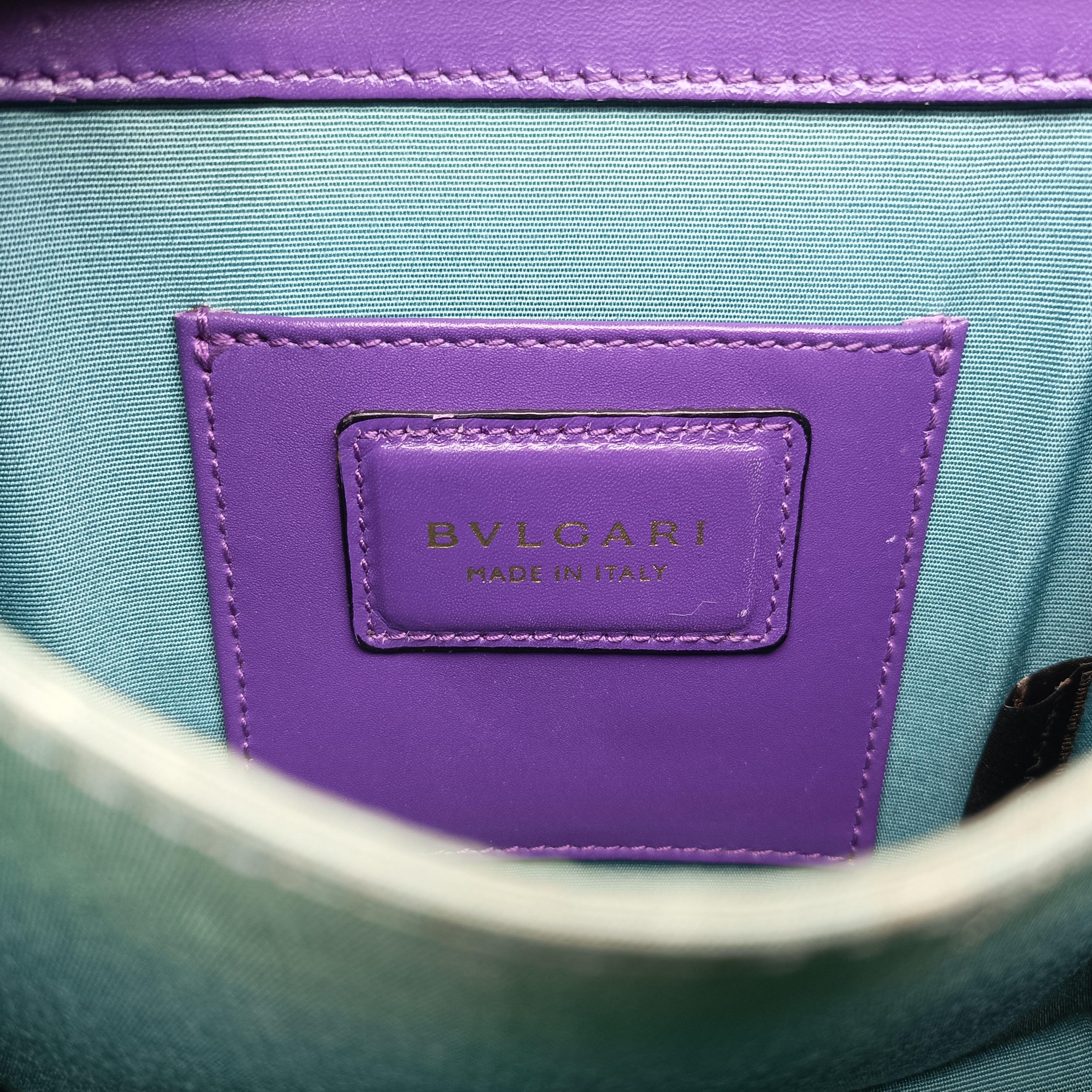 Pre-owned Bvlgari SERPENTI FOREVER Purple Leather  shoulderbag | stylenewstar