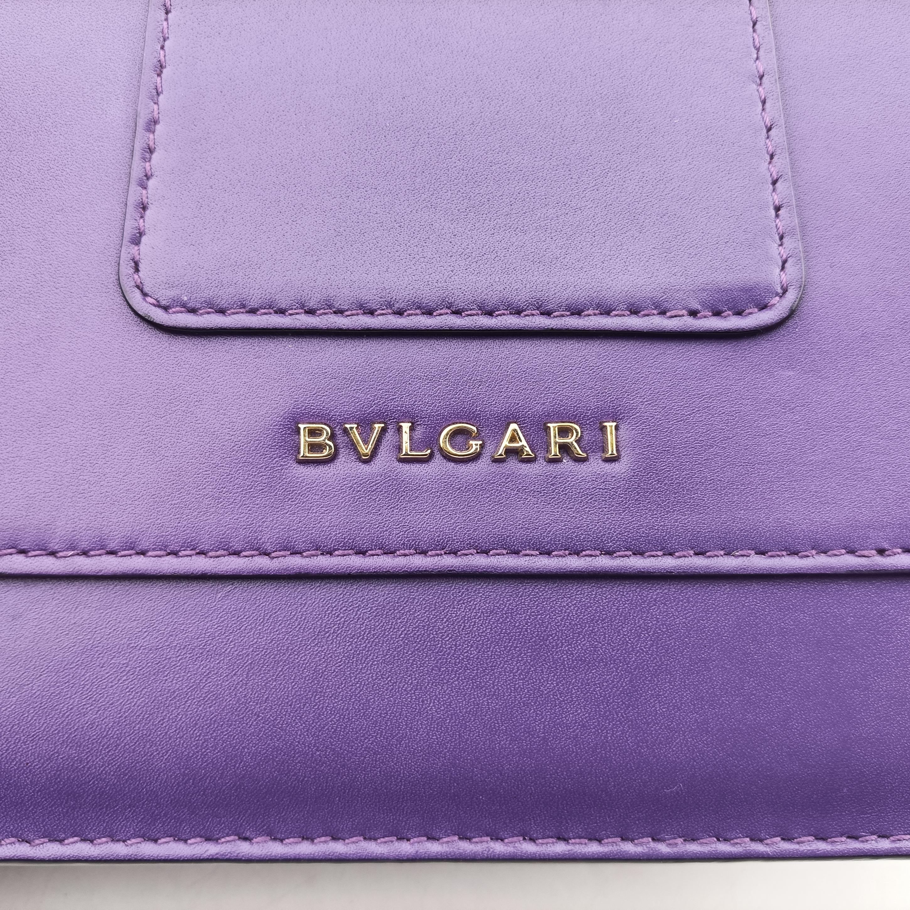 Pre-owned Bvlgari SERPENTI FOREVER Purple Leather  shoulderbag | stylenewstar