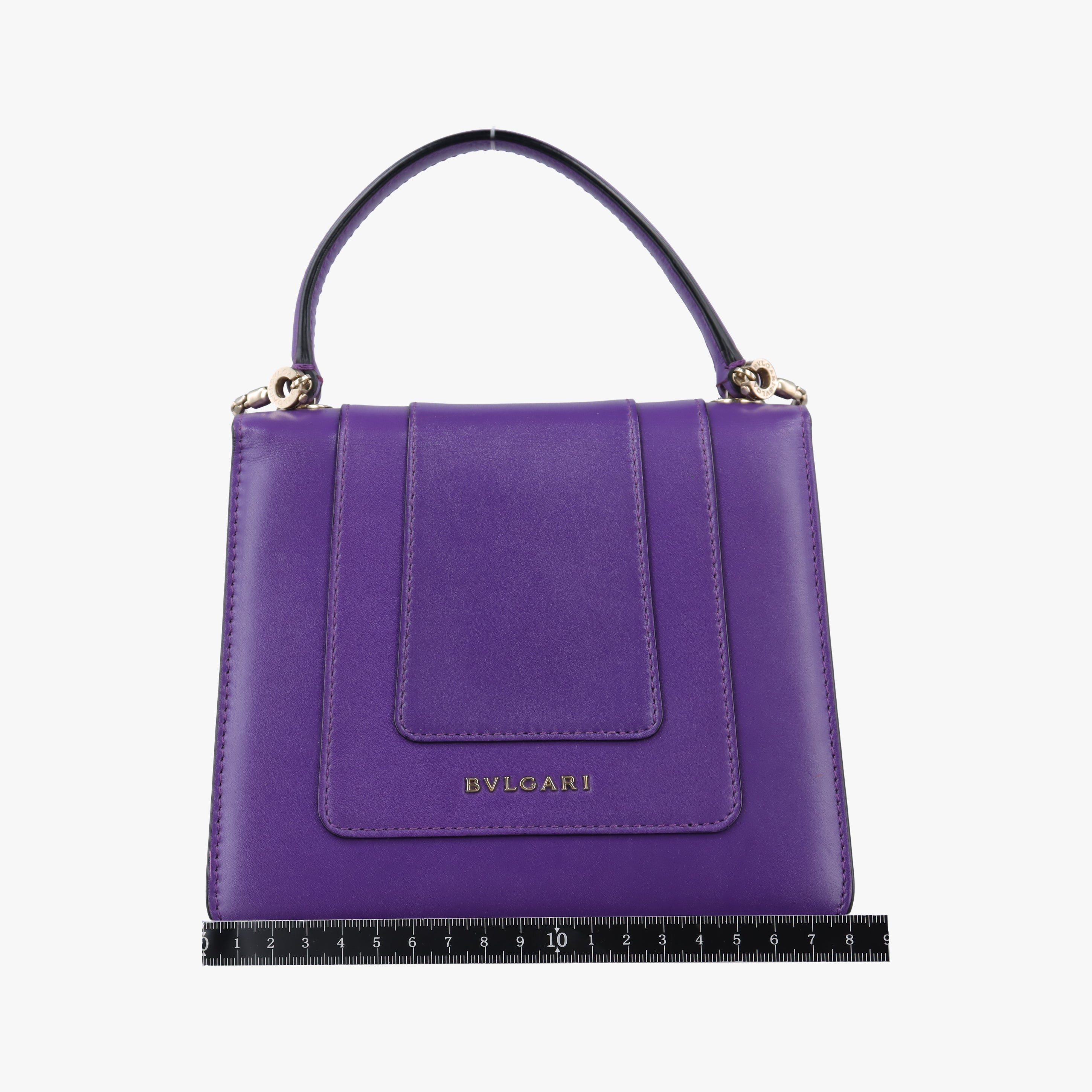 Pre-owned Bvlgari SERPENTI FOREVER Purple Leather  shoulderbag | stylenewstar