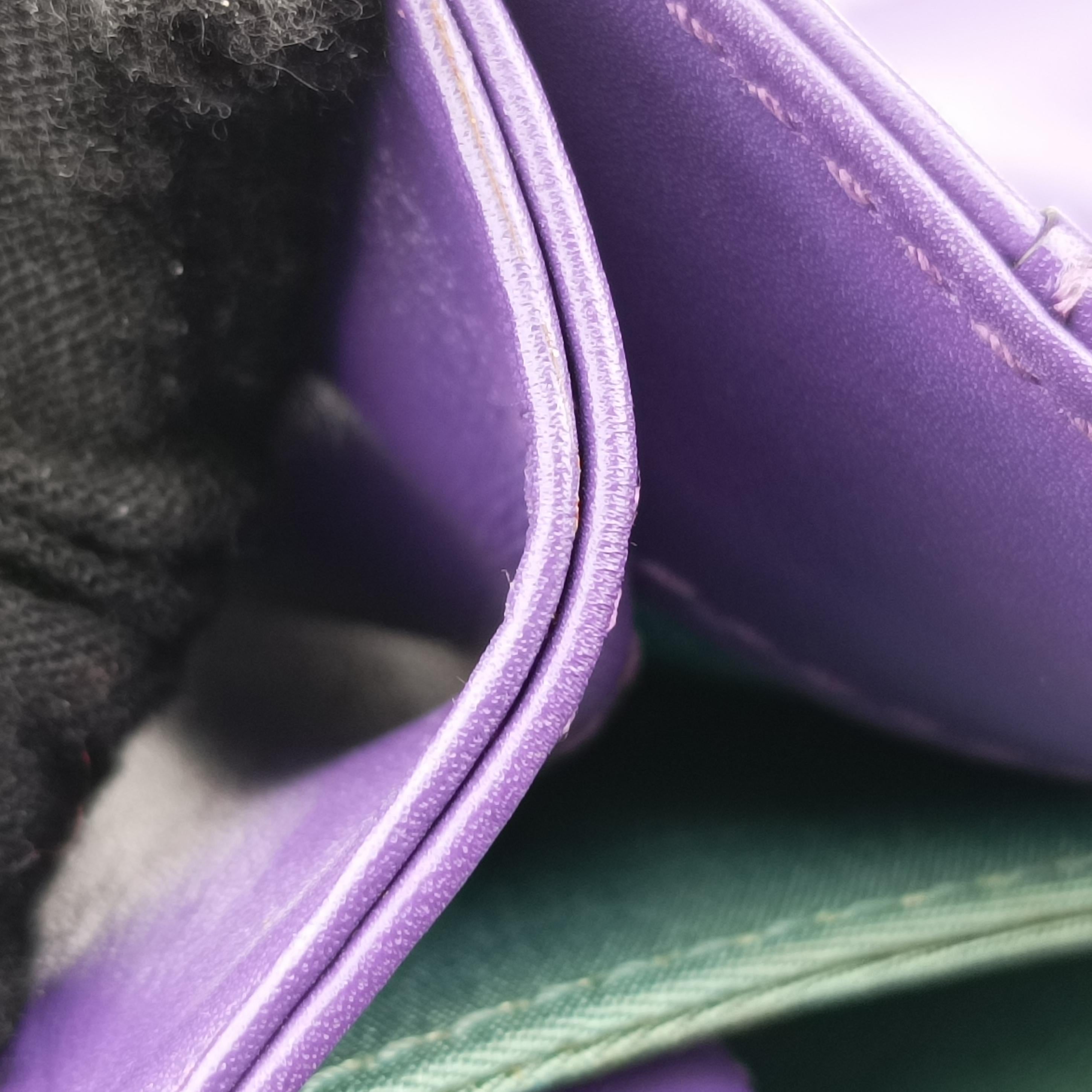 Pre-owned Bvlgari SERPENTI FOREVER Purple Leather  shoulderbag | stylenewstar