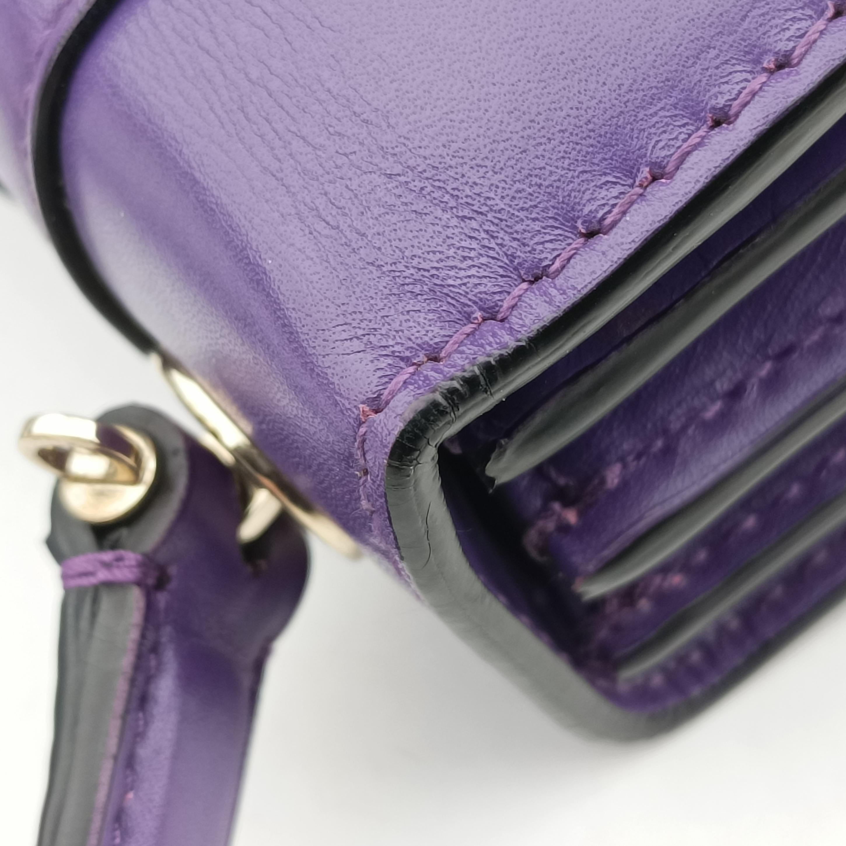 Pre-owned Bvlgari SERPENTI FOREVER Purple Leather  shoulderbag | stylenewstar