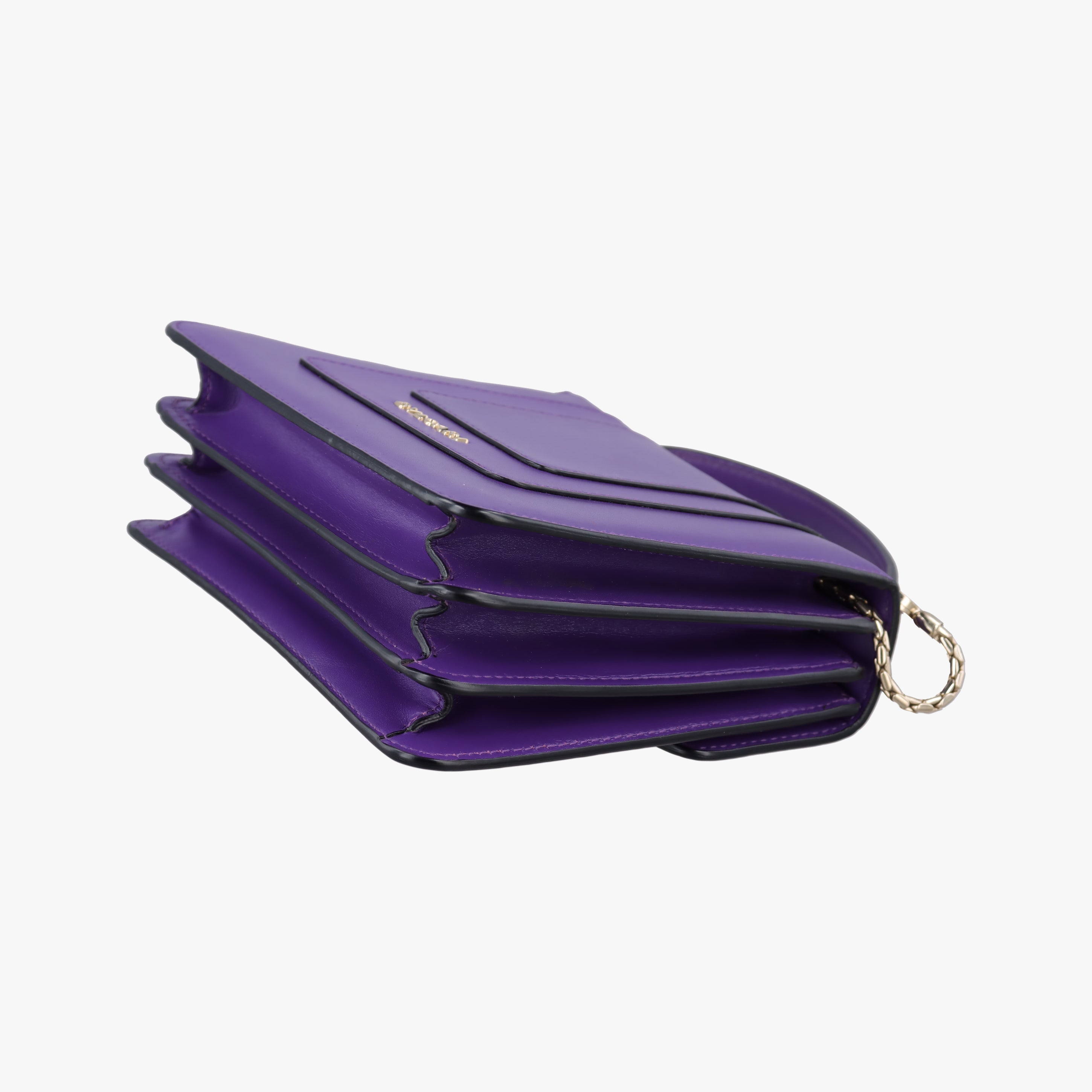 Pre-owned Bvlgari SERPENTI FOREVER Purple Leather  shoulderbag | stylenewstar