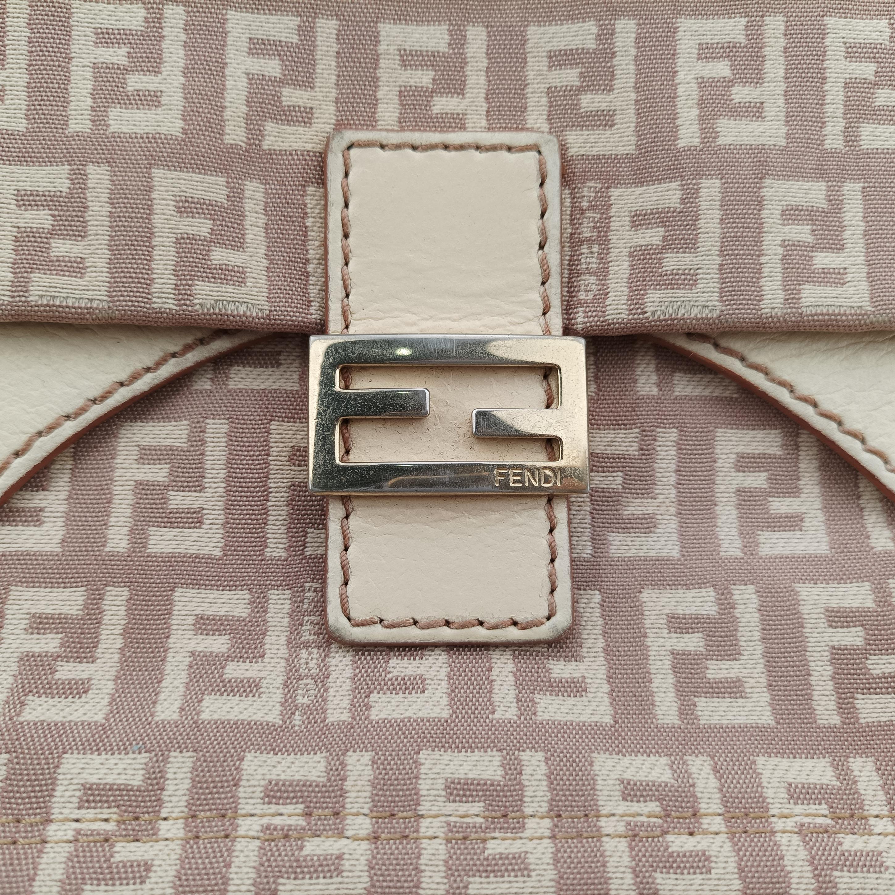 Vintage Fendi Zucchino Baguette beige×Multicolour canvas 8BR520 handbag | stylenewstar