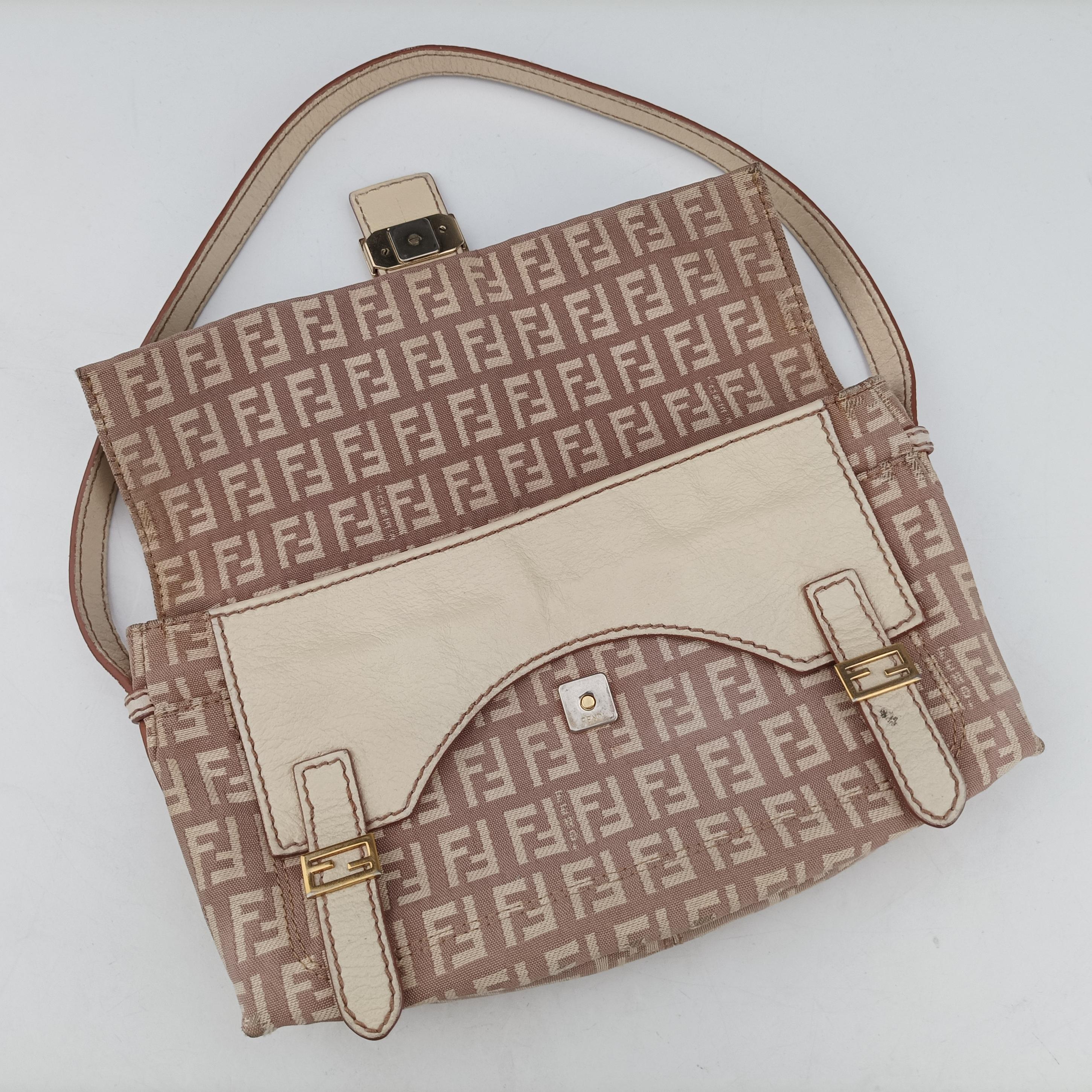 Vintage Fendi Zucchino Baguette beige×Multicolour canvas 8BR520 handbag | stylenewstar