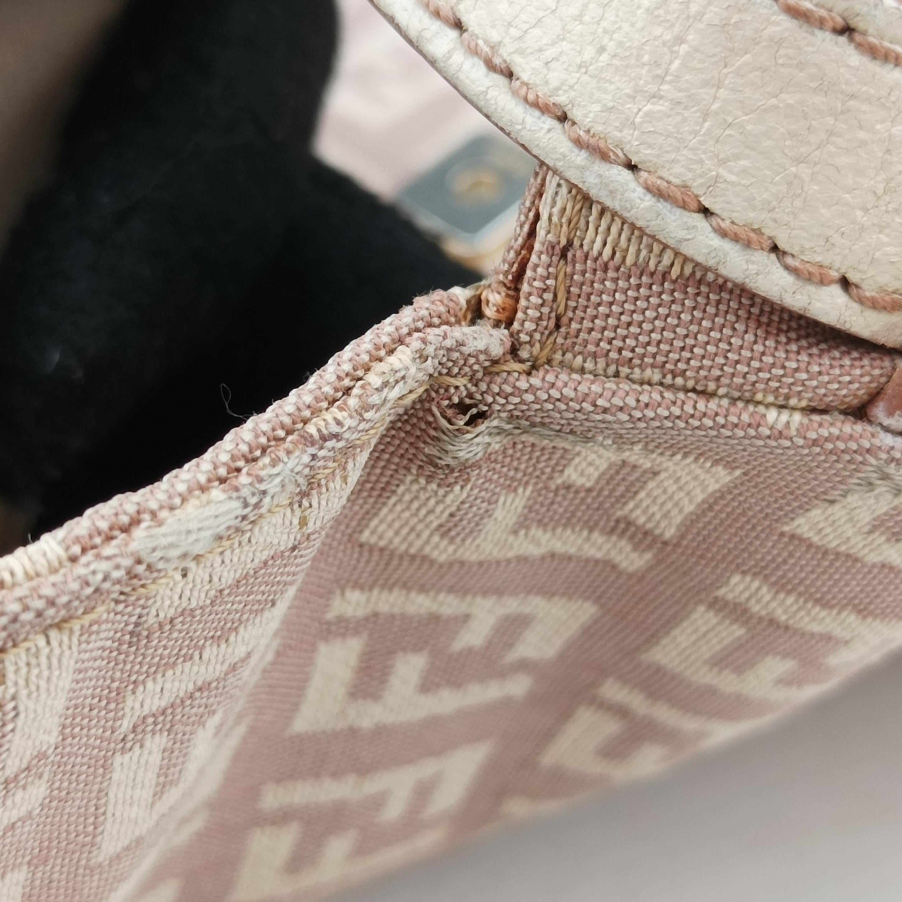 Vintage Fendi Zucchino Baguette beige×Multicolour canvas 8BR520 handbag | stylenewstar