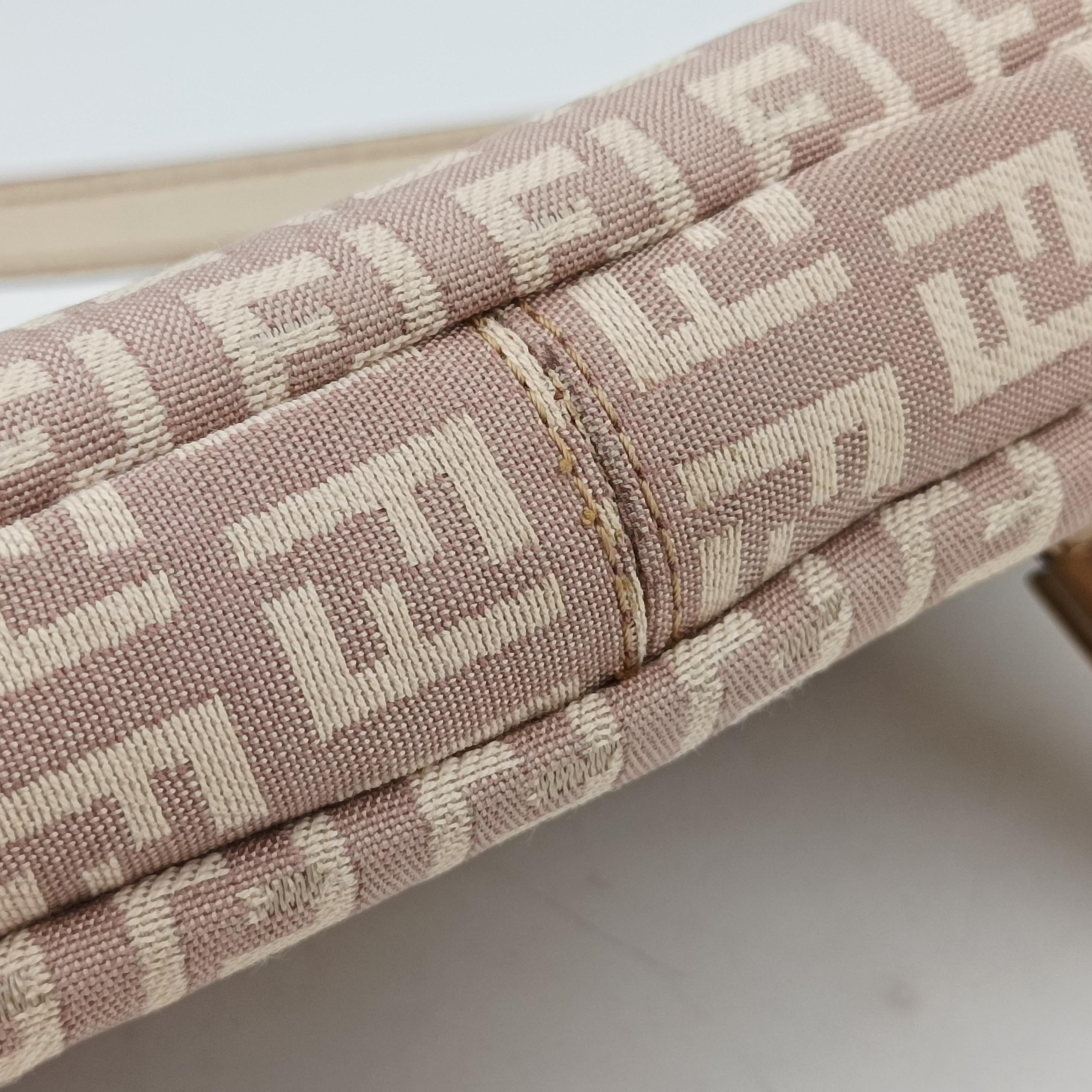 Vintage Fendi Zucchino Baguette beige×Multicolour canvas 8BR520 handbag | stylenewstar