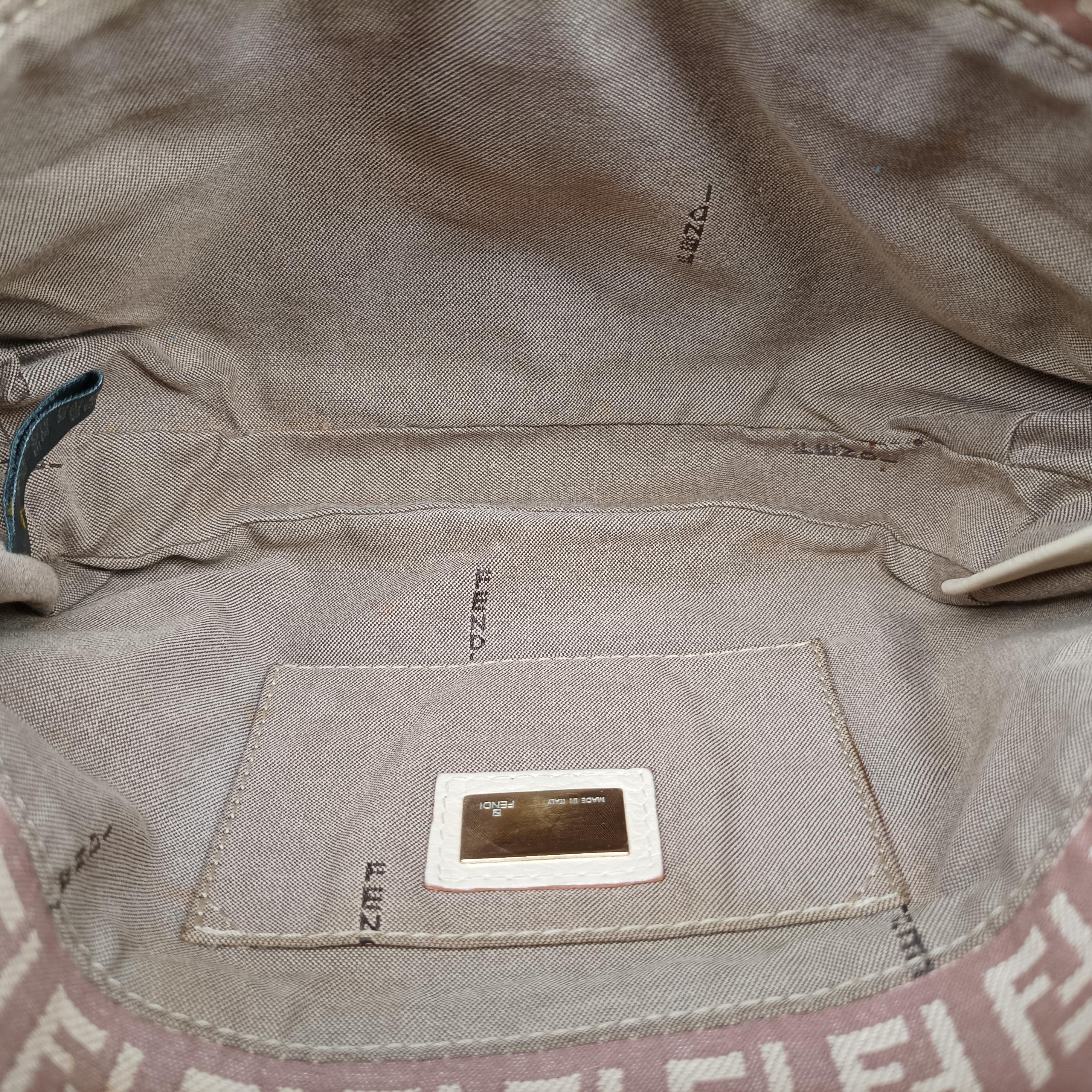 Vintage Fendi Zucchino Baguette beige×Multicolour canvas 8BR520 handbag | stylenewstar