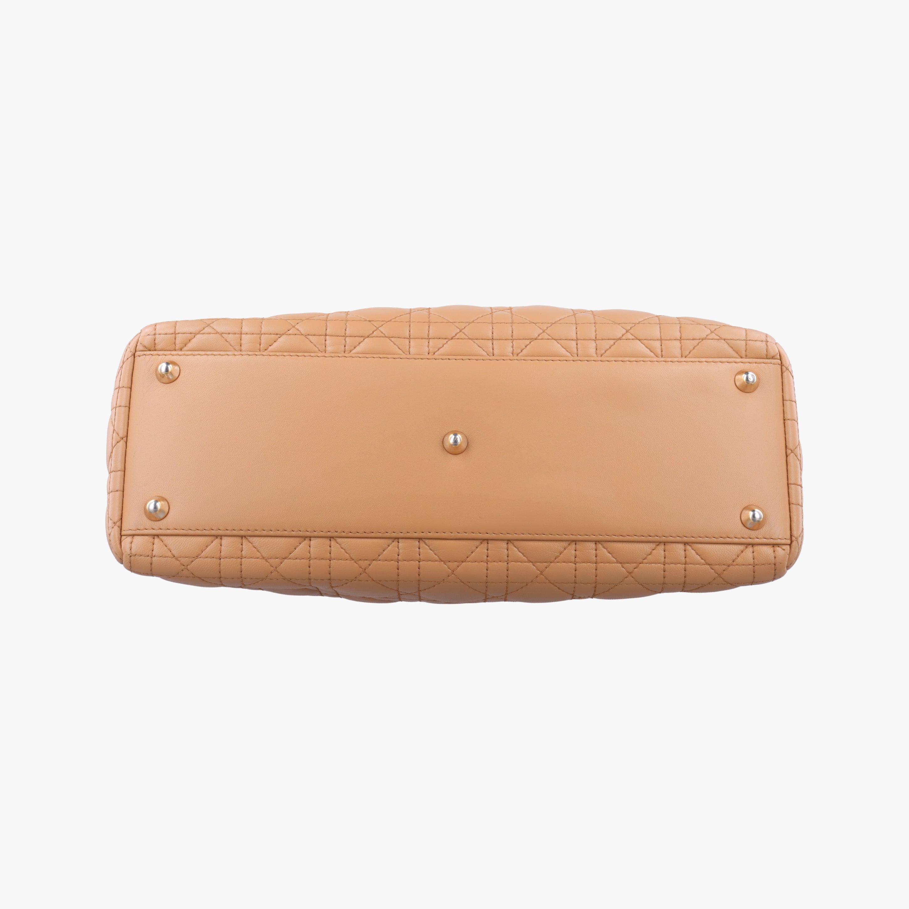 Pre-owned Christian Dior Lady Dior Brown lambskin  shoulderbag | stylenewstar