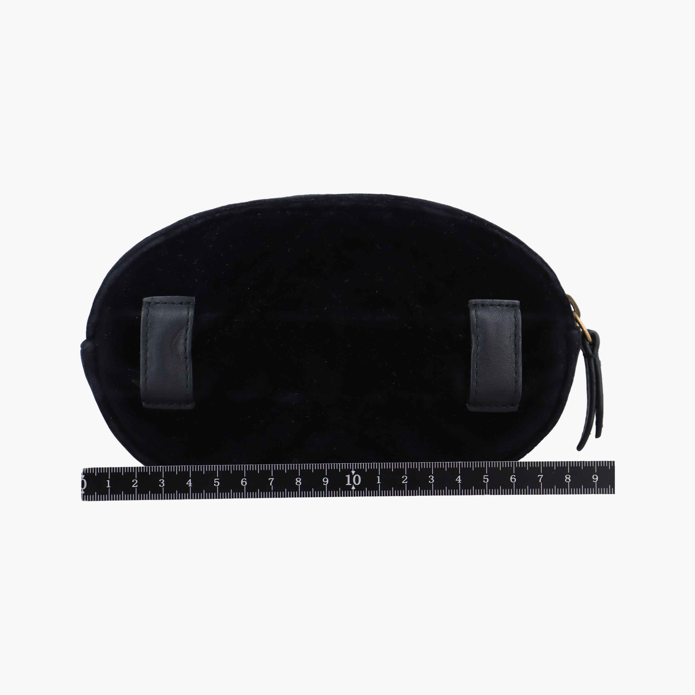 Pre-owned Gucci GG Marmont Black velour 476434 bum bag/waist bag | stylenewstar
