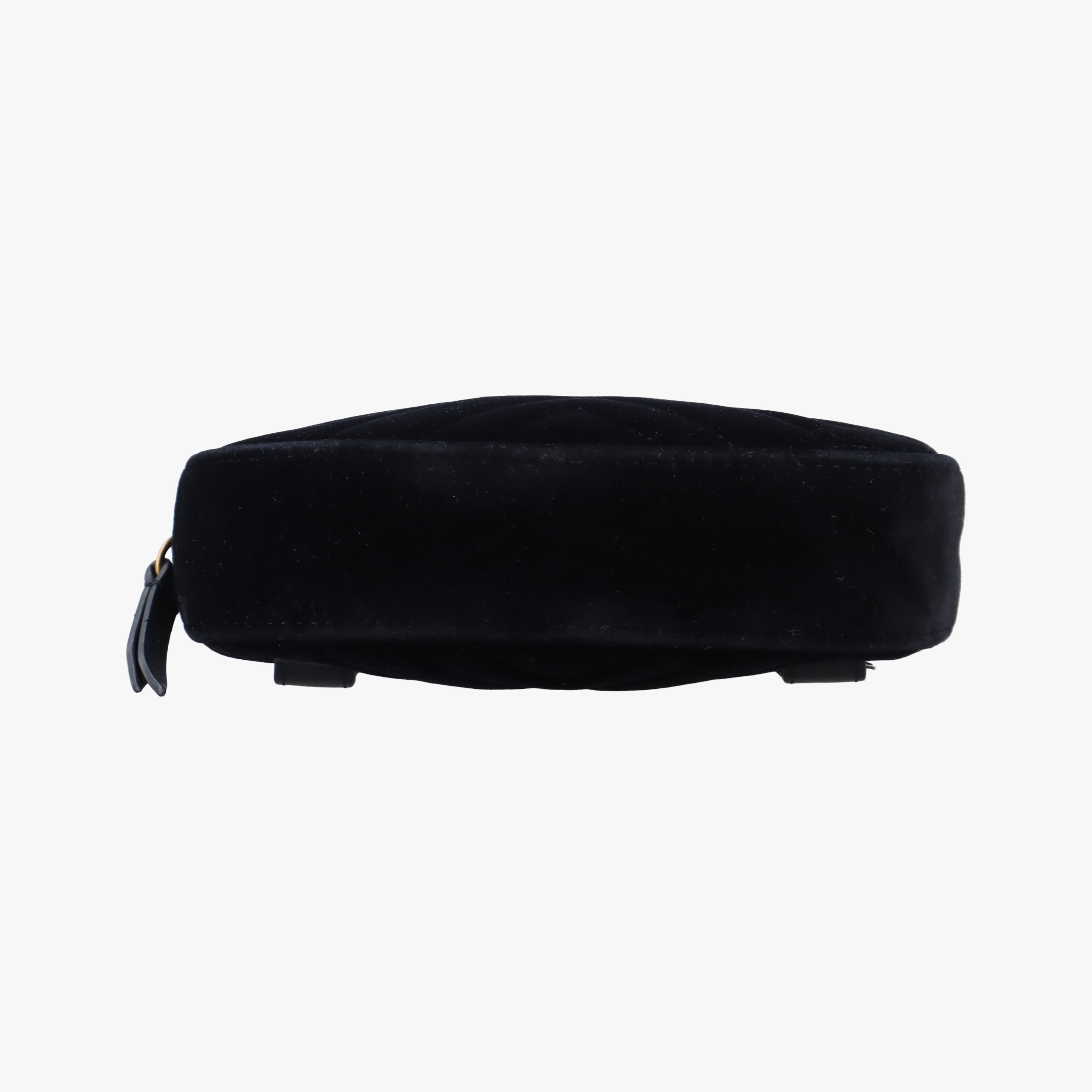 Pre-owned Gucci GG Marmont Black velour 476434 bum bag/waist bag | stylenewstar