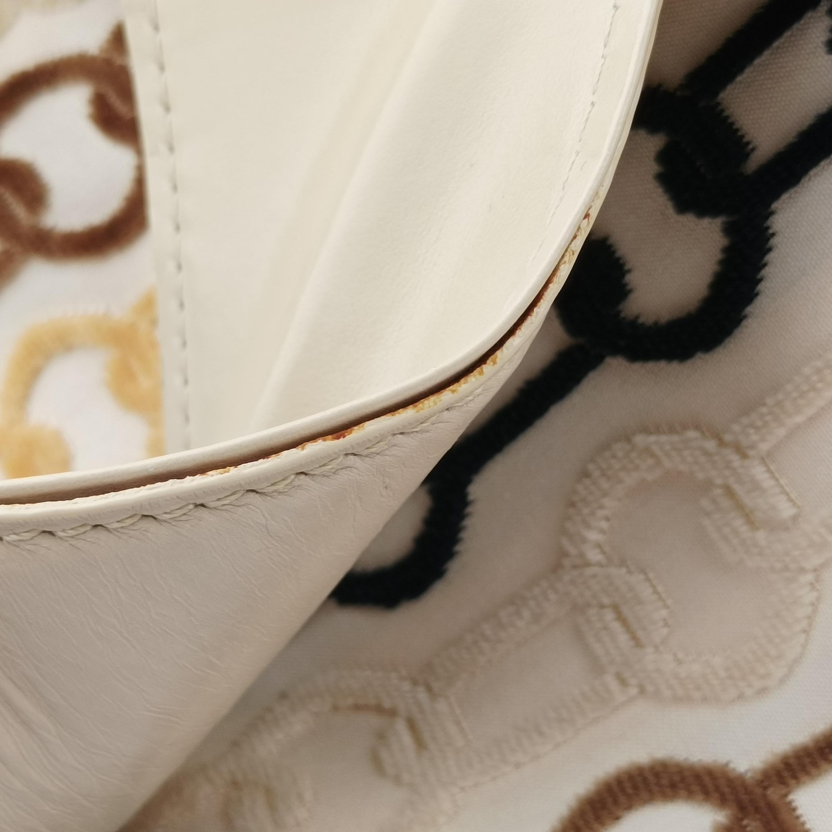 Pre-owned Louis Vuitton Mini Linda Ivory x Multicolor Cotton x Velvet x Leather M95207 handbag | stylenewstar