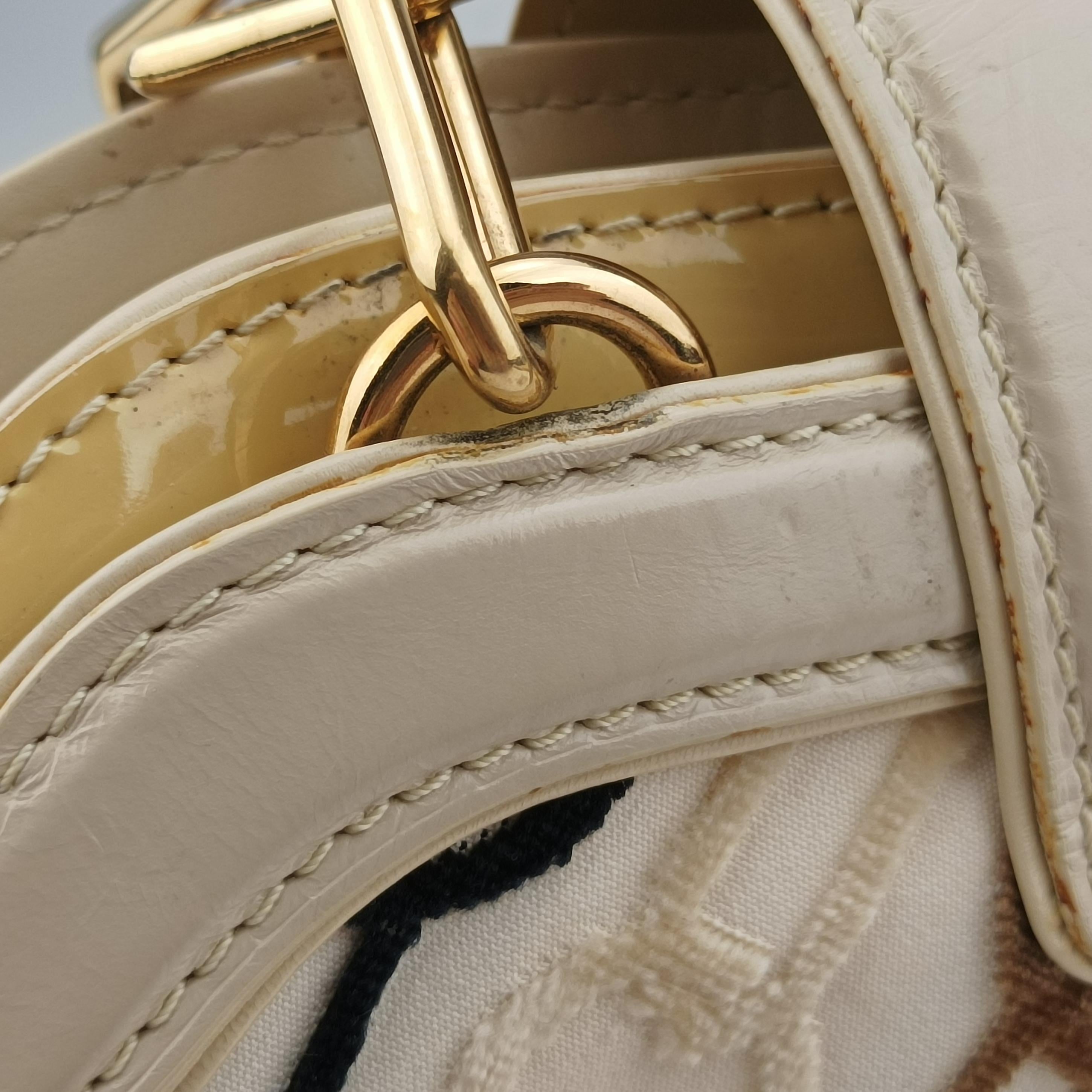 Pre-owned Louis Vuitton Mini Linda Ivory x Multicolor Cotton x Velvet x Leather M95207 handbag | stylenewstar