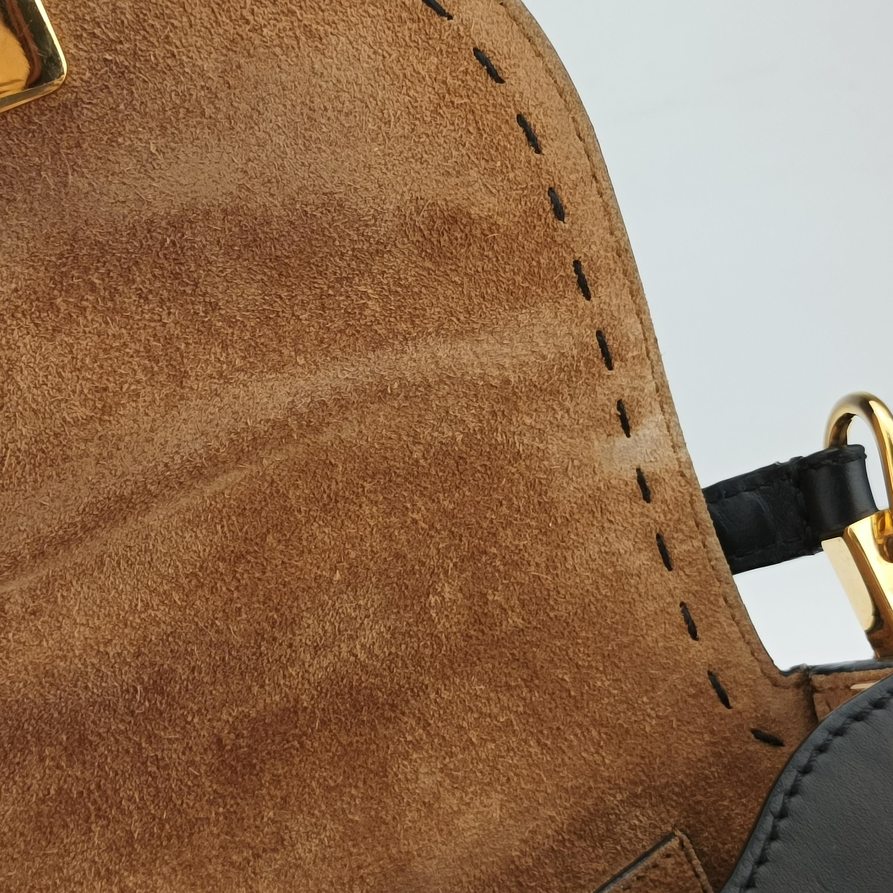 Secondhand Fendi Moonlight Black Leather 8BT346 shoulderbag | stylenewstar
