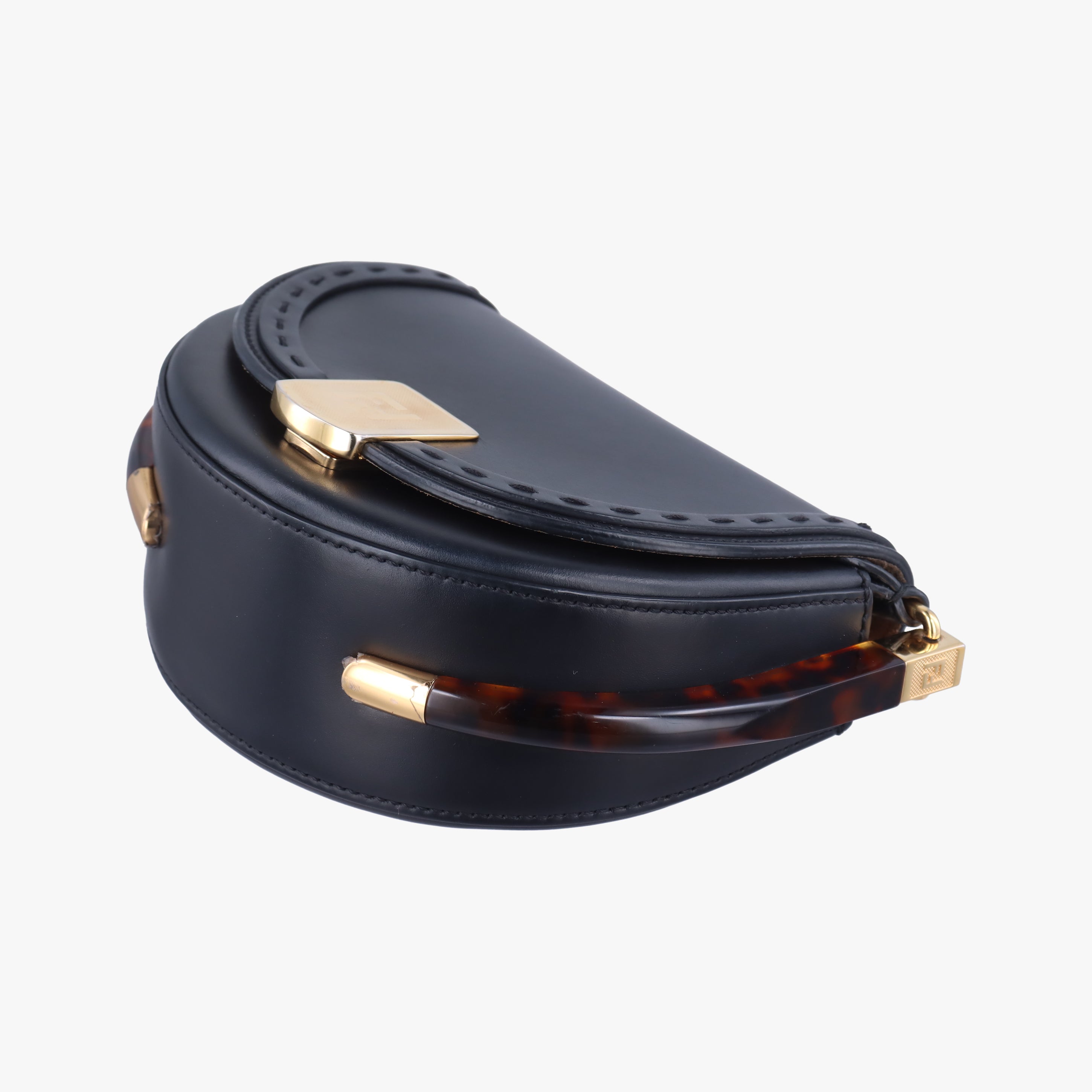 Secondhand Fendi Moonlight Black Leather 8BT346 shoulderbag | stylenewstar