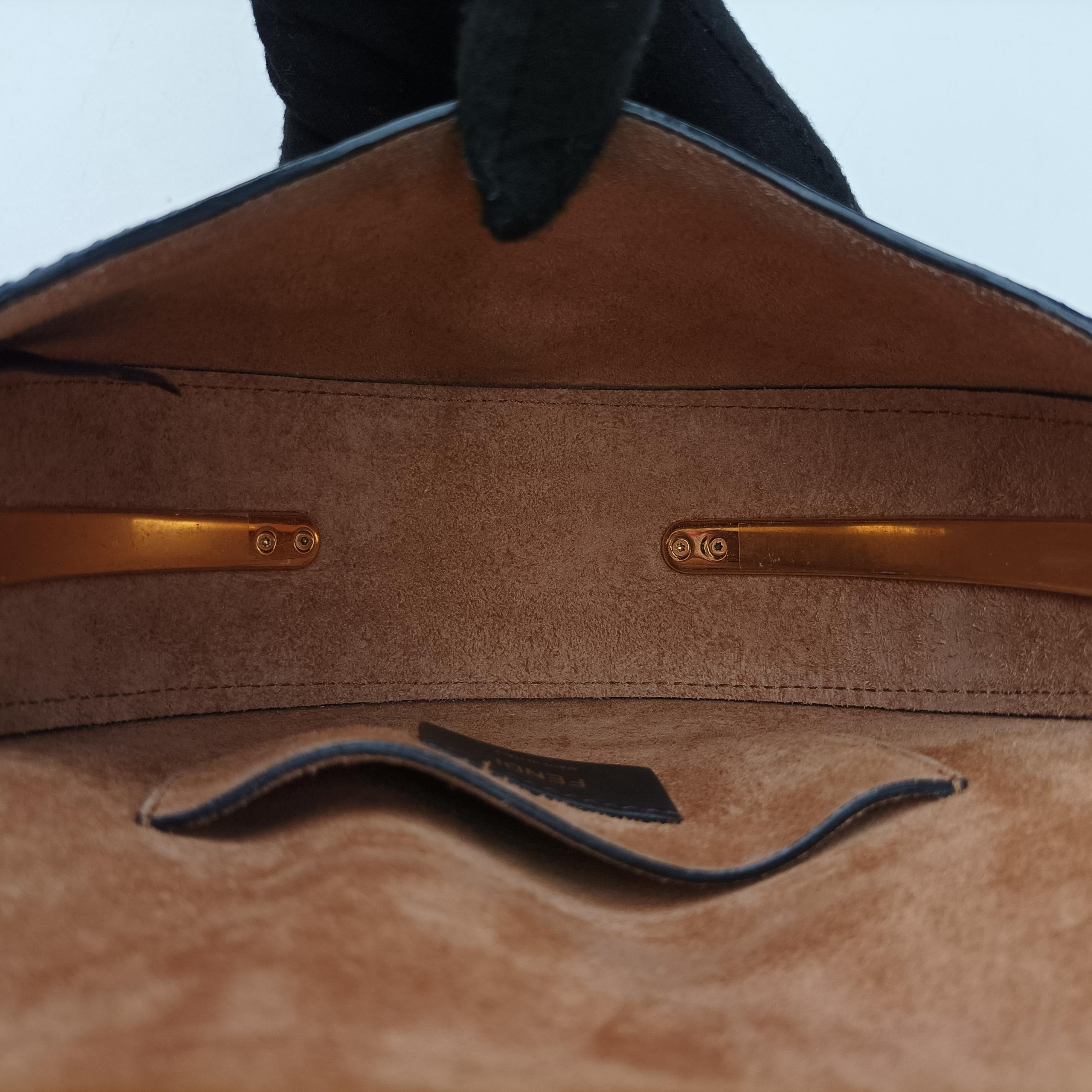 Secondhand Fendi Moonlight Black Leather 8BT346 shoulderbag | stylenewstar