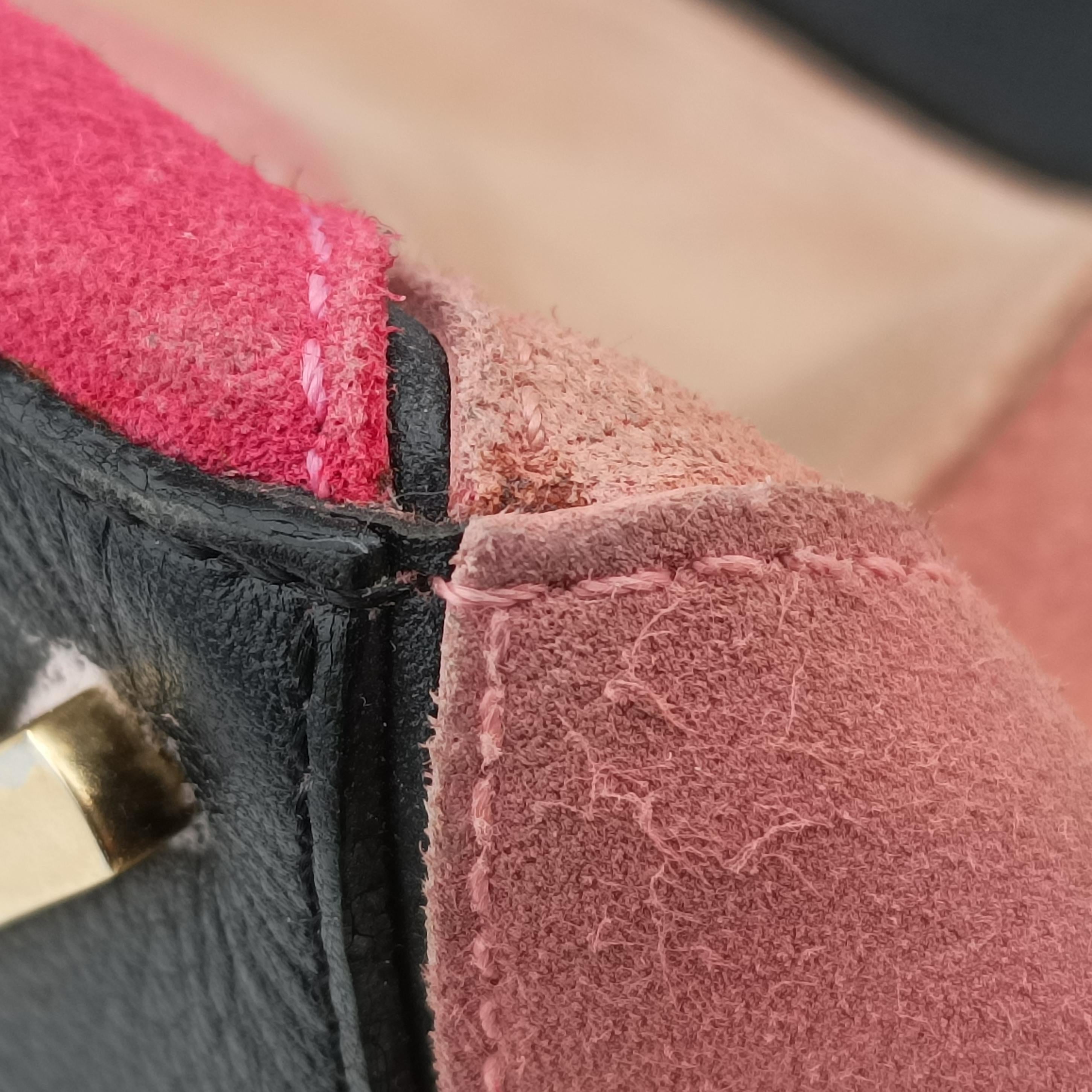 Pre-owned Loewe Puzzle　medium Pink Leather×Suede  shoulderbag | stylenewstar