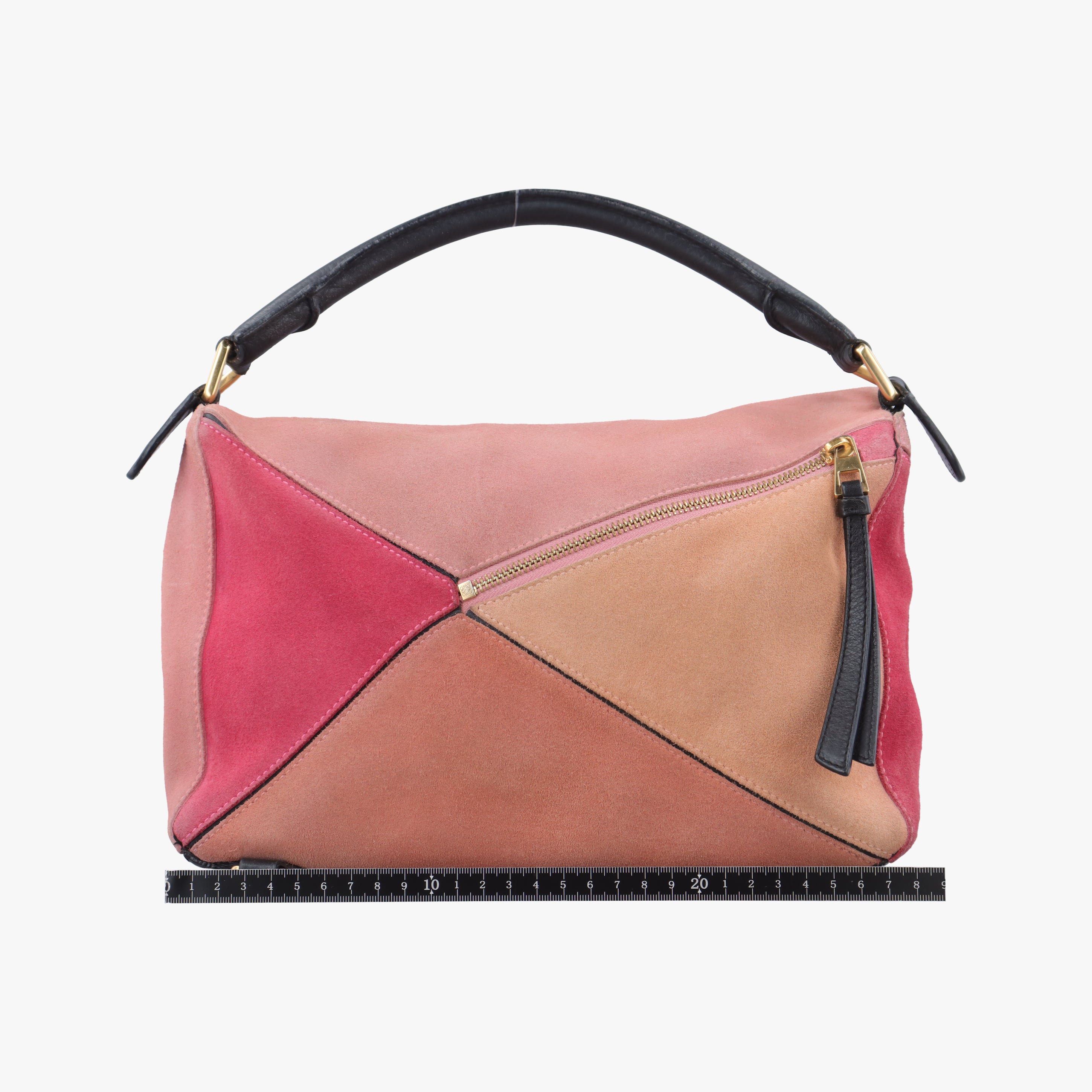 Pre-owned Loewe Puzzle　medium Pink Leather×Suede  shoulderbag | stylenewstar