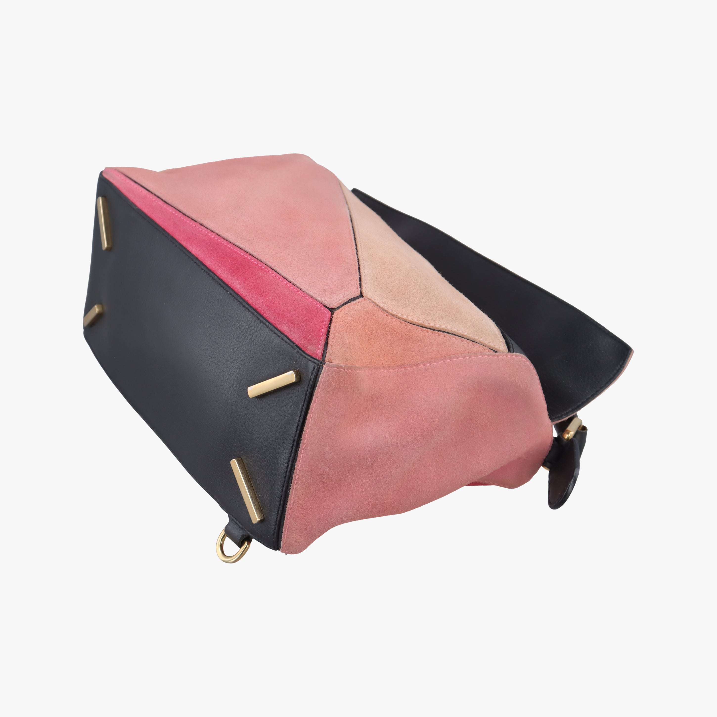 Pre-owned Loewe Puzzle　medium Pink Leather×Suede  shoulderbag | stylenewstar