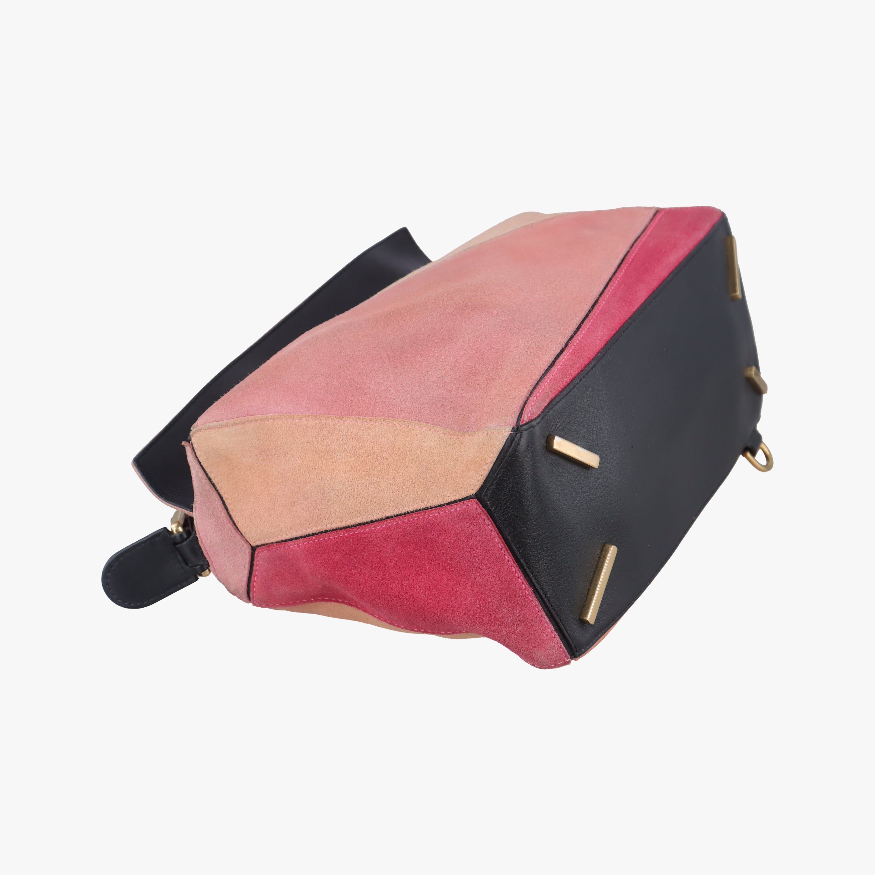 Pre-owned Loewe Puzzle　medium Pink Leather×Suede  shoulderbag | stylenewstar