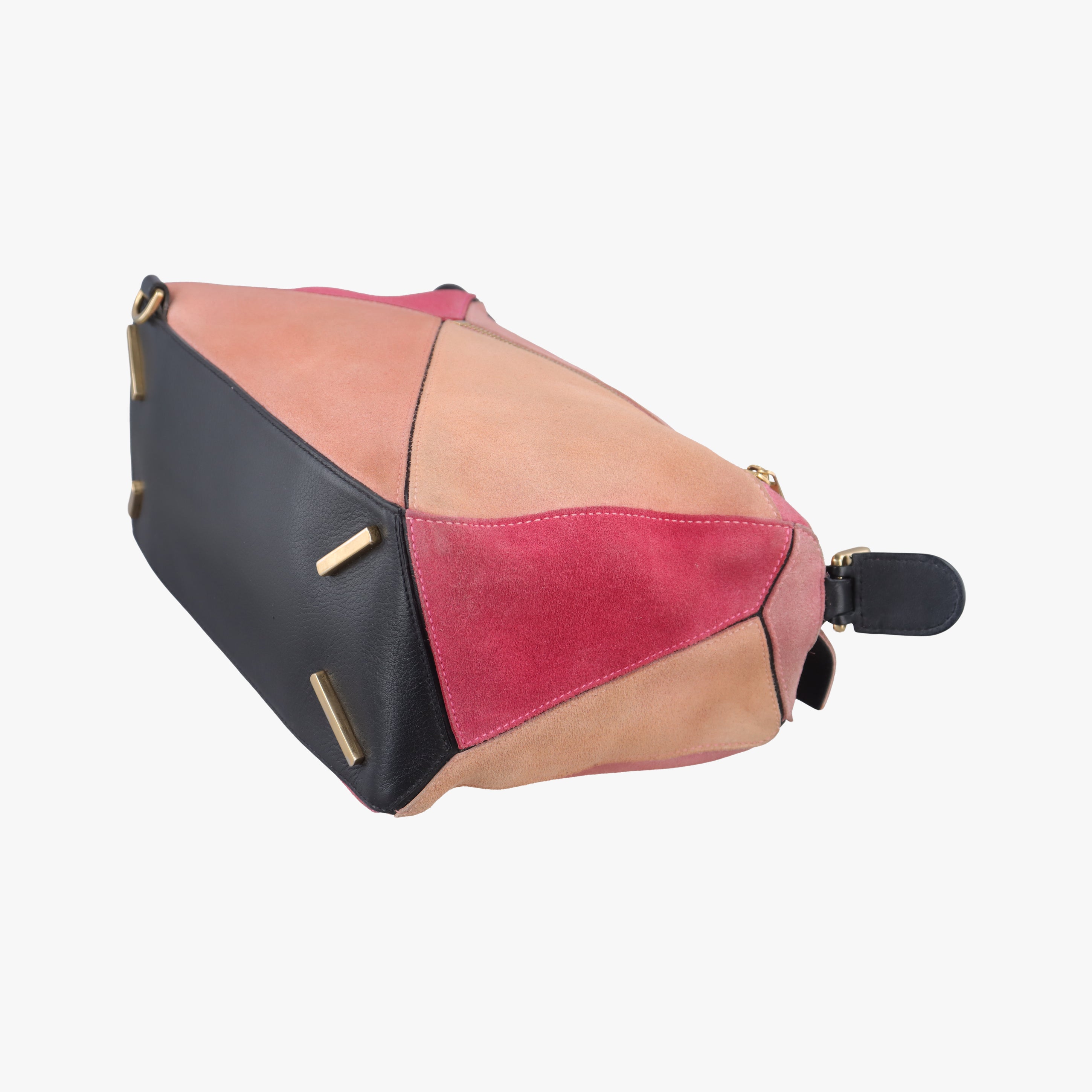 Pre-owned Loewe Puzzle　medium Pink Leather×Suede  shoulderbag | stylenewstar