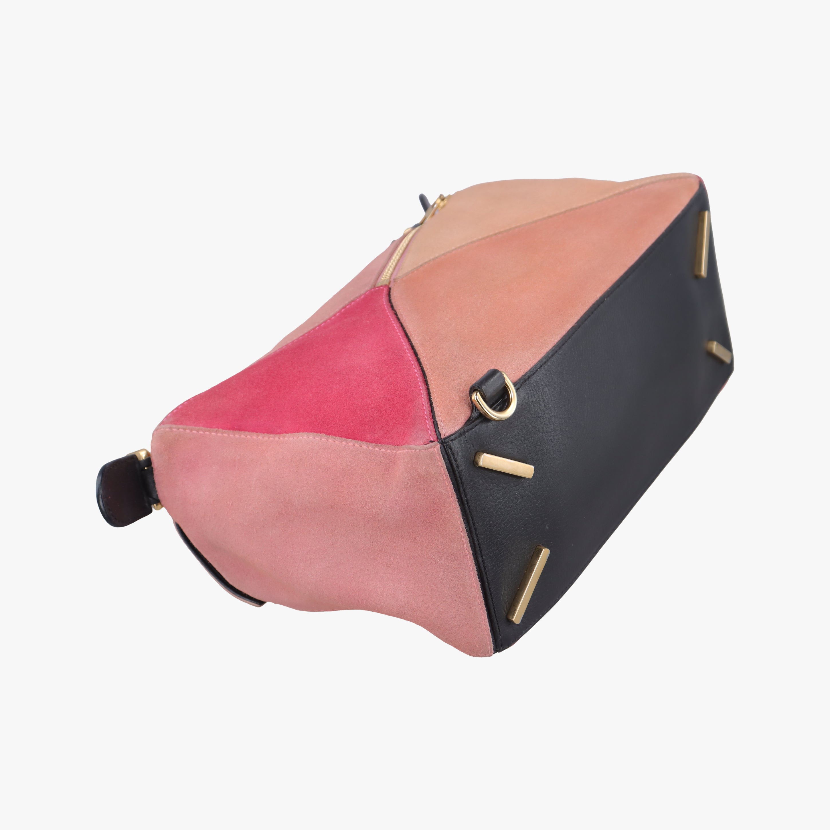 Pre-owned Loewe Puzzle　medium Pink Leather×Suede  shoulderbag | stylenewstar